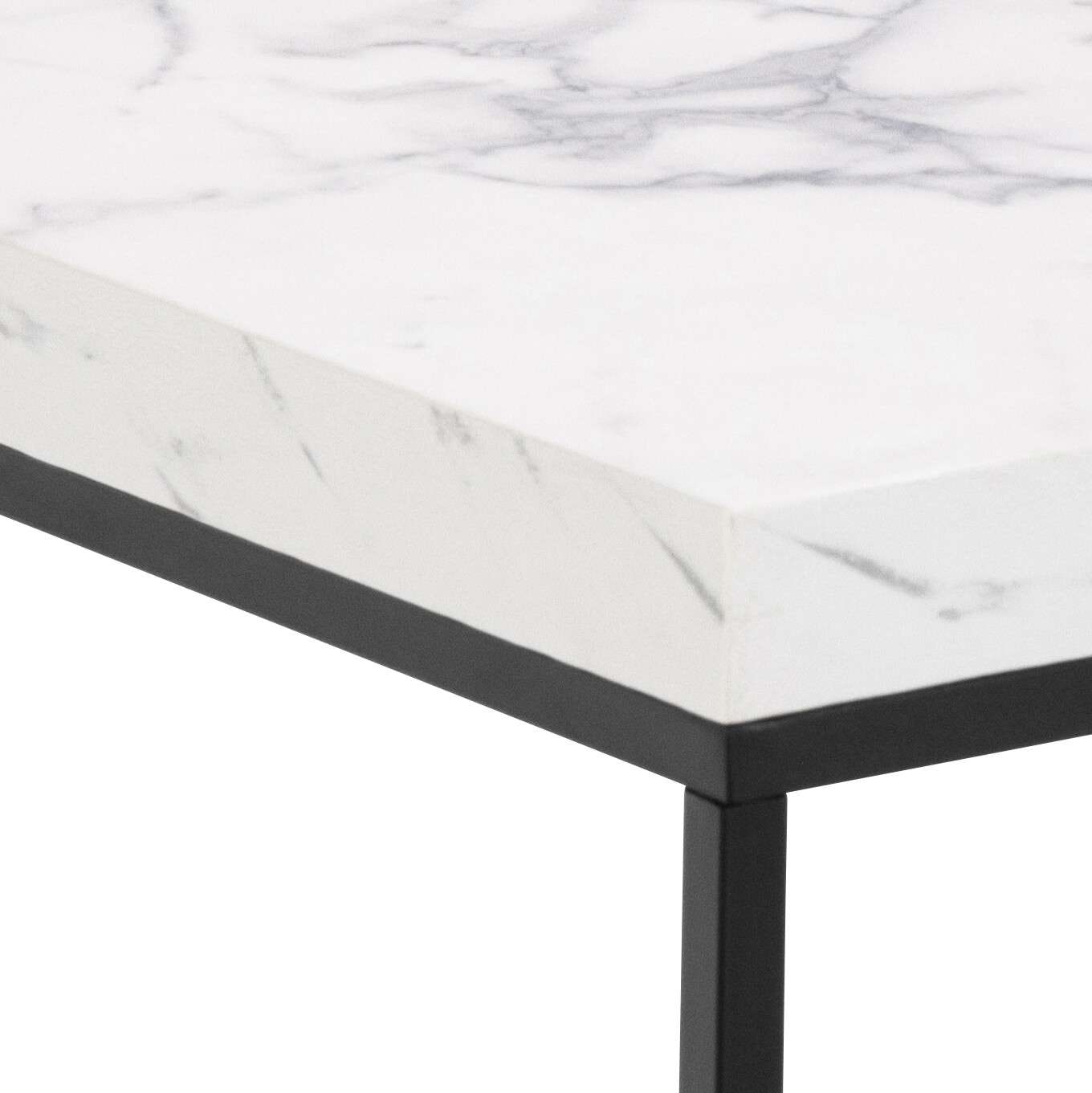 ACTONA GROUP Beistelltisch »Barossa«, Steinoptik, schwarze Stahlbeine