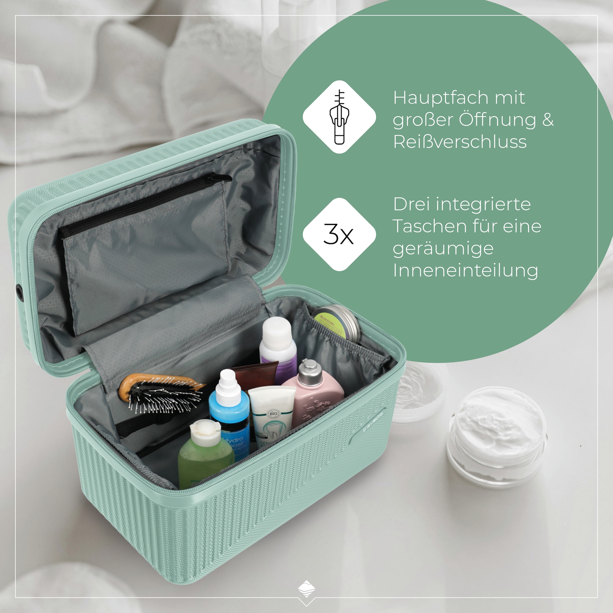 travelite Beautycase »BALI Kosmetikkoffer« mit Aufsteckfunktion und Organizer – ideal für Reise und Alltag