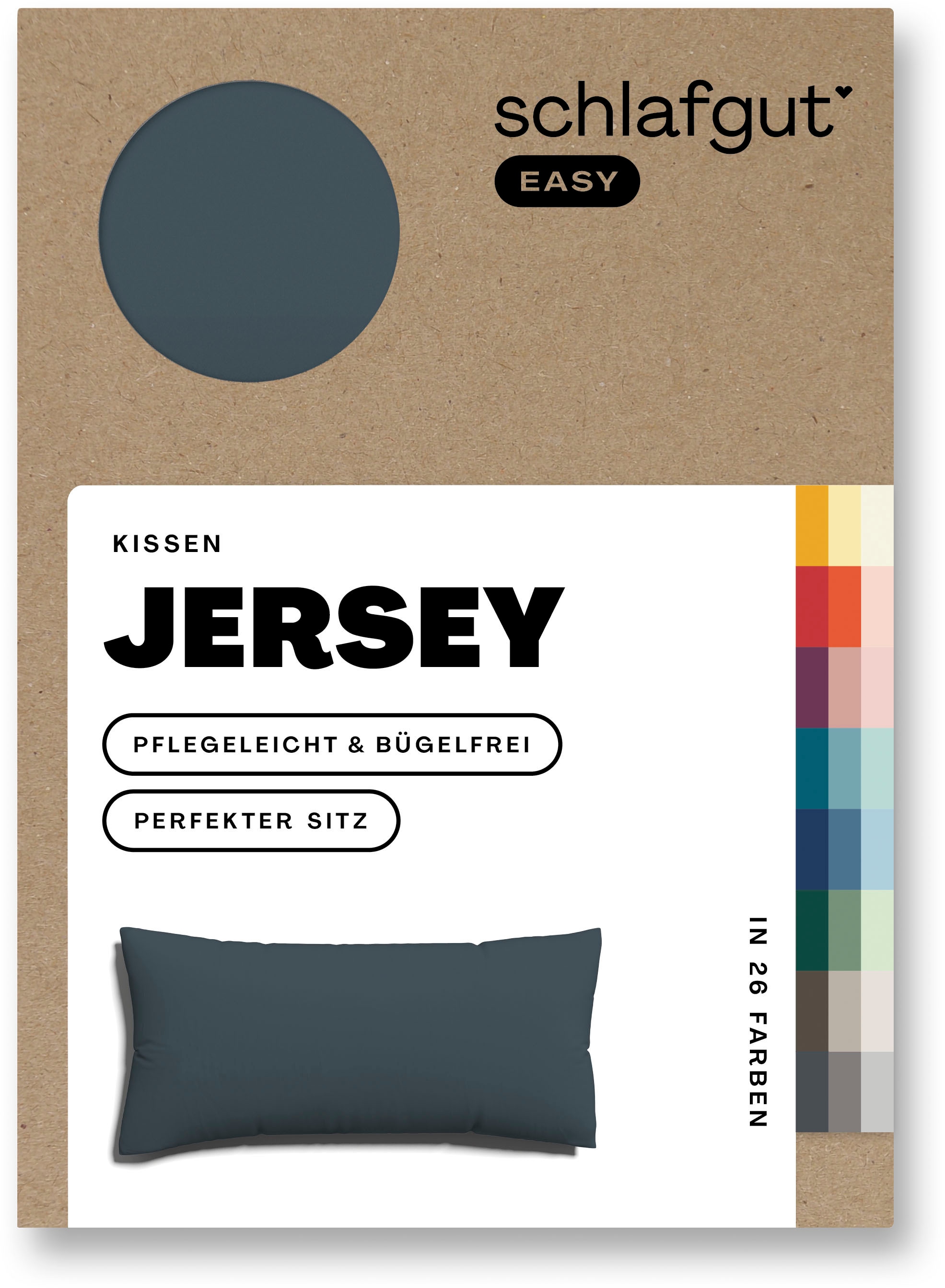 Schlafgut Kissenbezug »EASY Jersey«, (1 St.), Kissenhülle mit Reißverschluss, weich und saugfähig, Kissenbezug