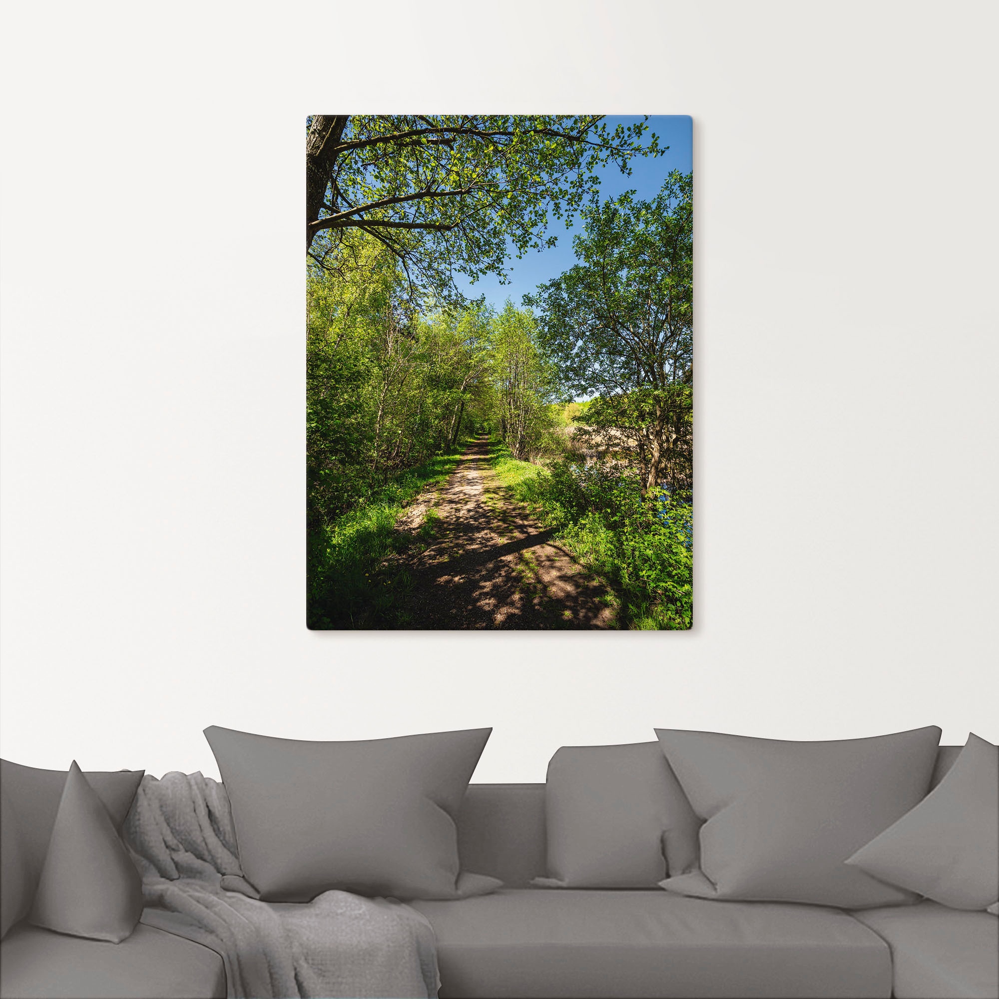 Artland Wandbild »Weg und Bäume bei Kuchelmiß«, Waldbilder, (1 St.), als Leinwandbild, Poster, Wandaufkleber in verschied. Größen