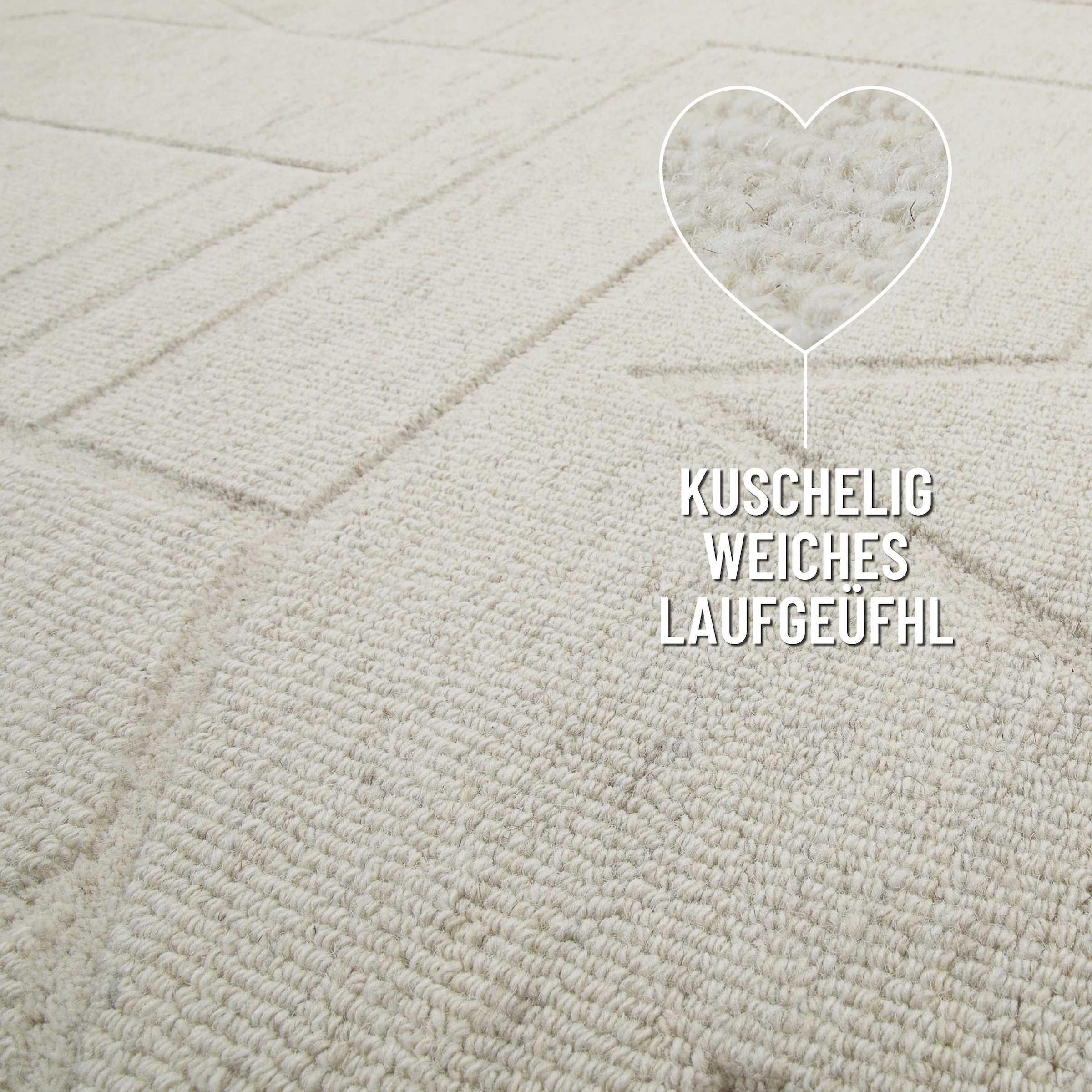 Wecon home Teppich »Hamptons TWENTYEIGHT«, rund, 15 mm Höhe, Kurzflor, Wohnzimmer, Schlafzimmer, elegant, robust, Lineares Design