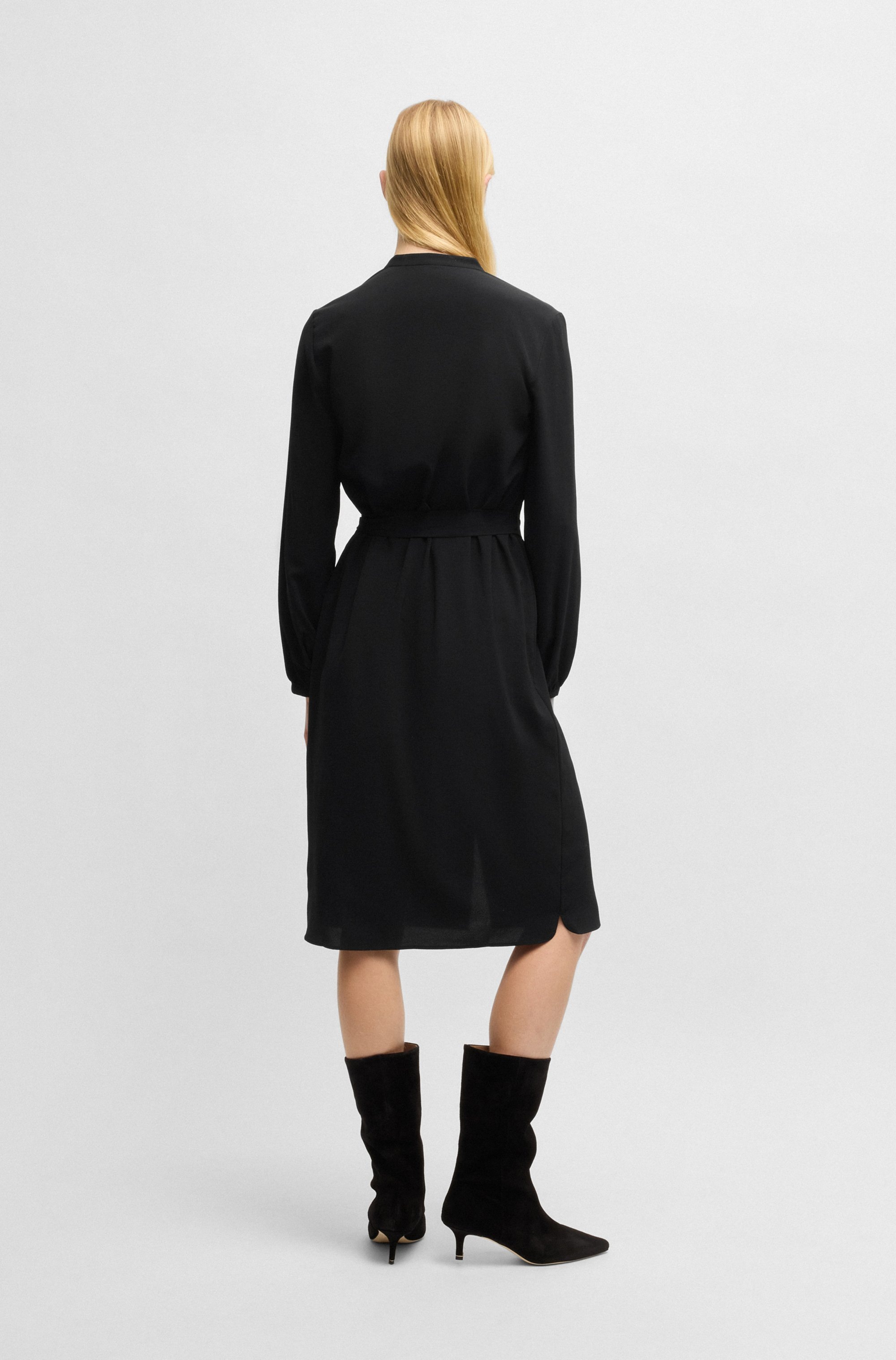 BOSS ORANGE Blusenkleid »Deborah Premium Damenmode«, mit Bindeband