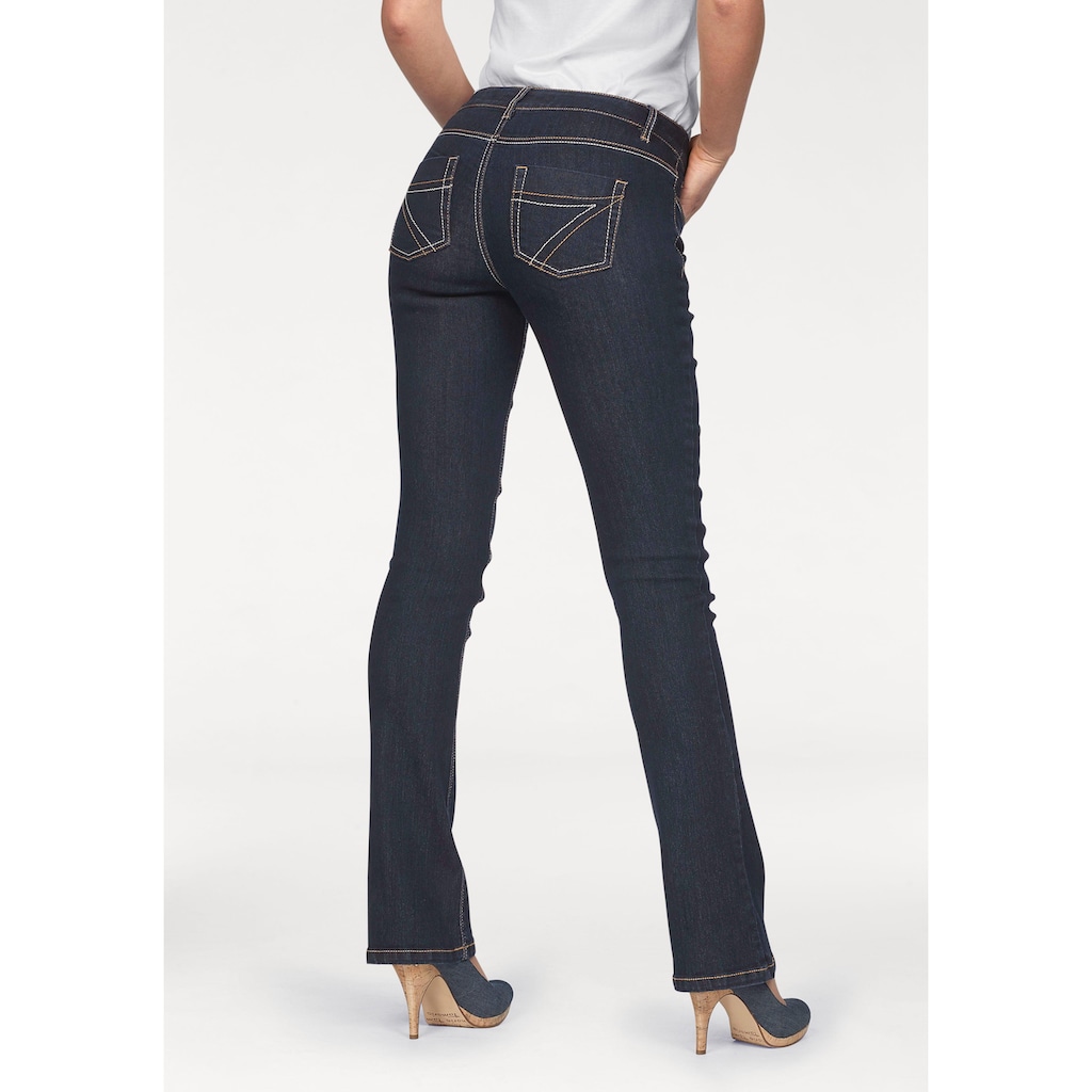 Arizona Bootcut-Jeans »mit Kontrastnähten«