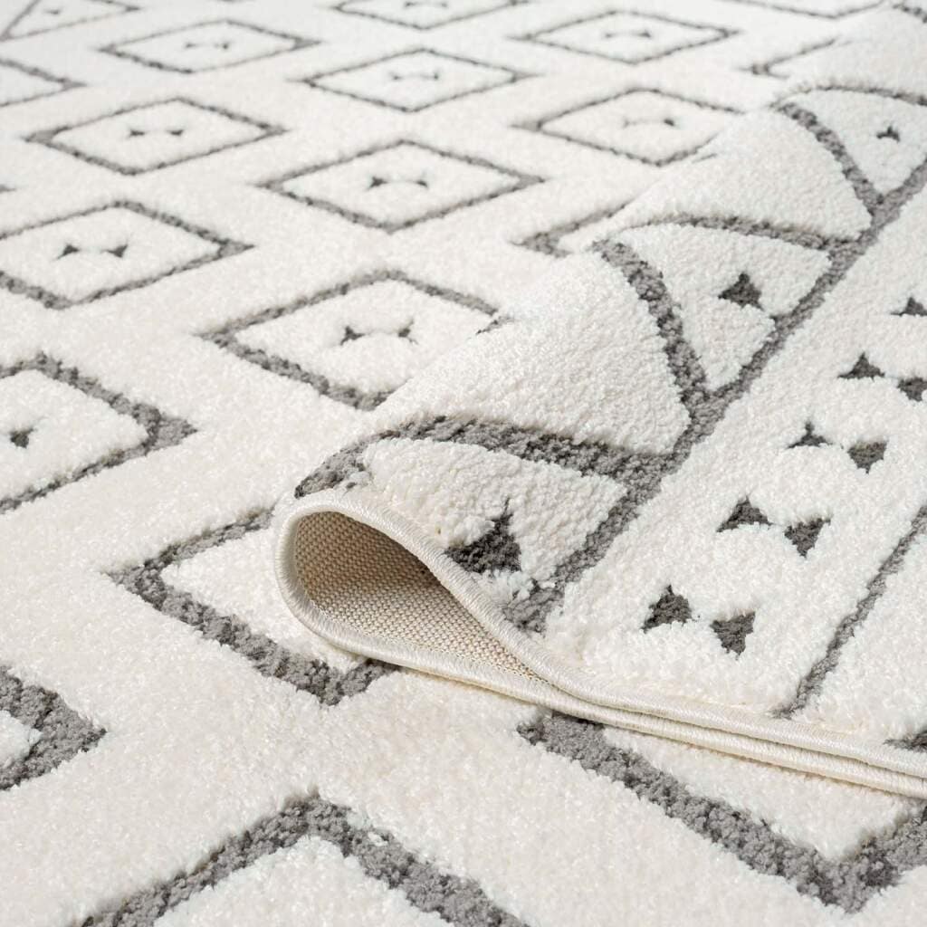 Carpet City Teppich »LOUNGE 9999«, rund, 15 mm Höhe, Kurzflor-Teppich Modern, Hoch-Tief-Struktur, Wohnzimmer, Schlafzimmer
