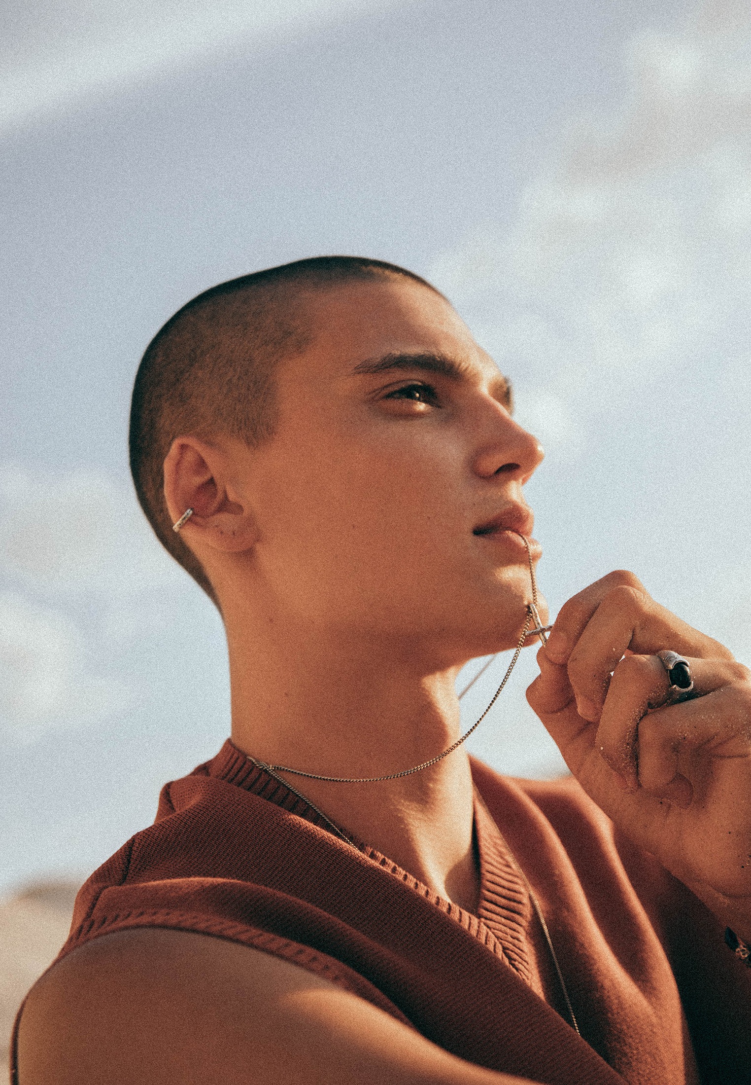 HAZE & GLORY Silberkette »Halskette Kreuz Vintage Style 925 Silber«