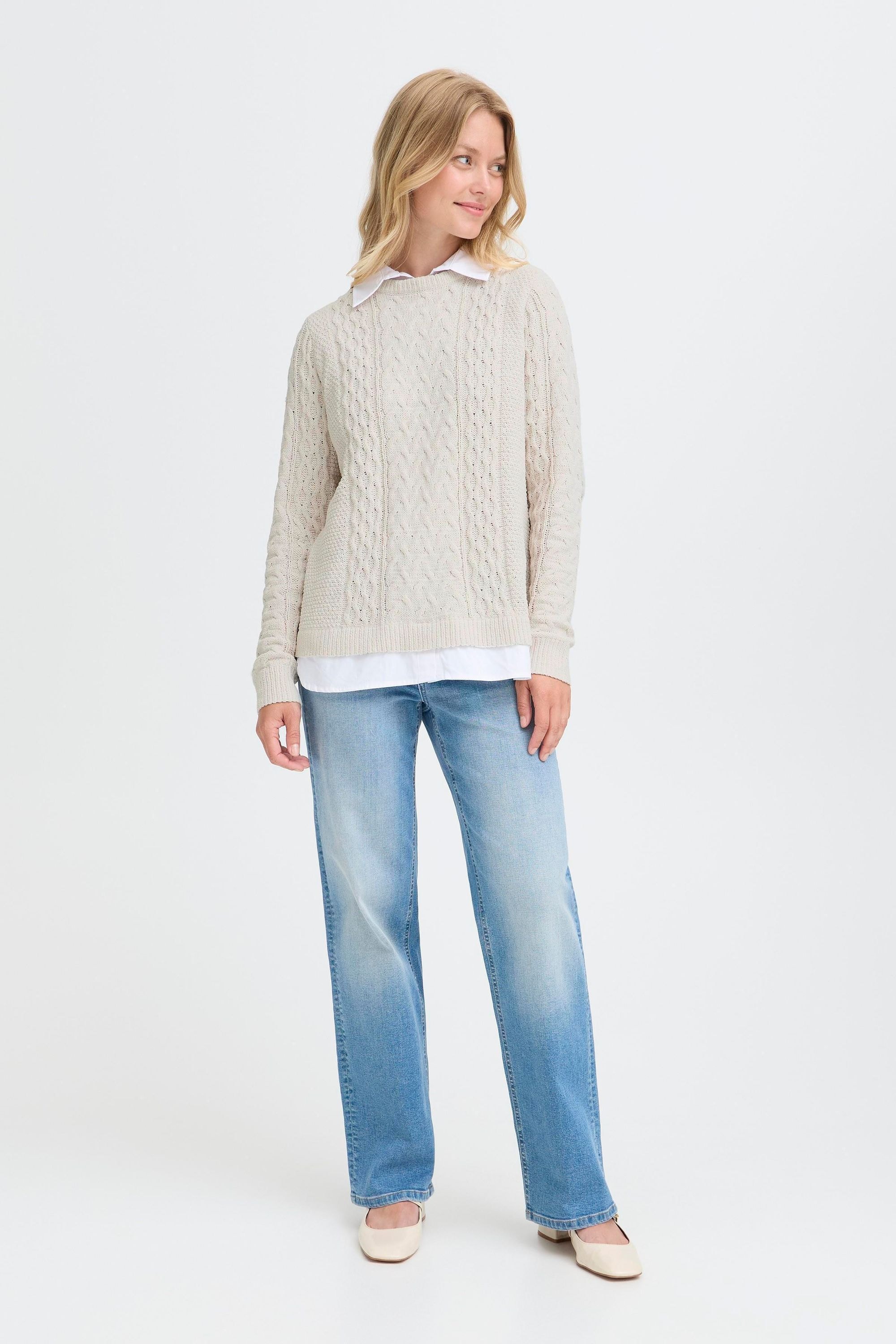 OXMO Strickfleece-Pullover »Strickpullover OXFSANVI PU 1«