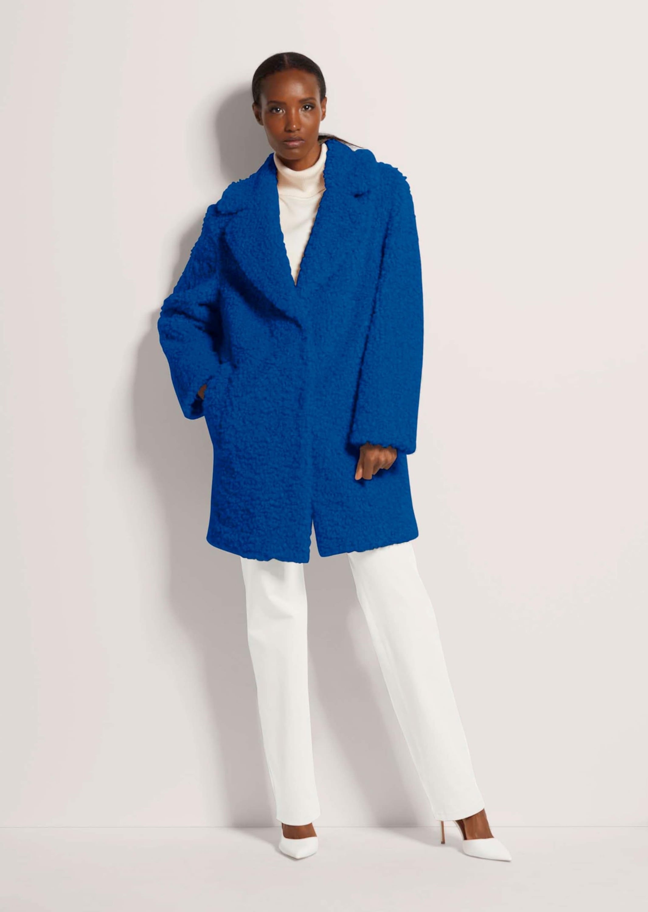 MADELEINE Langmantel »Mantel Webpelz-Mantel«