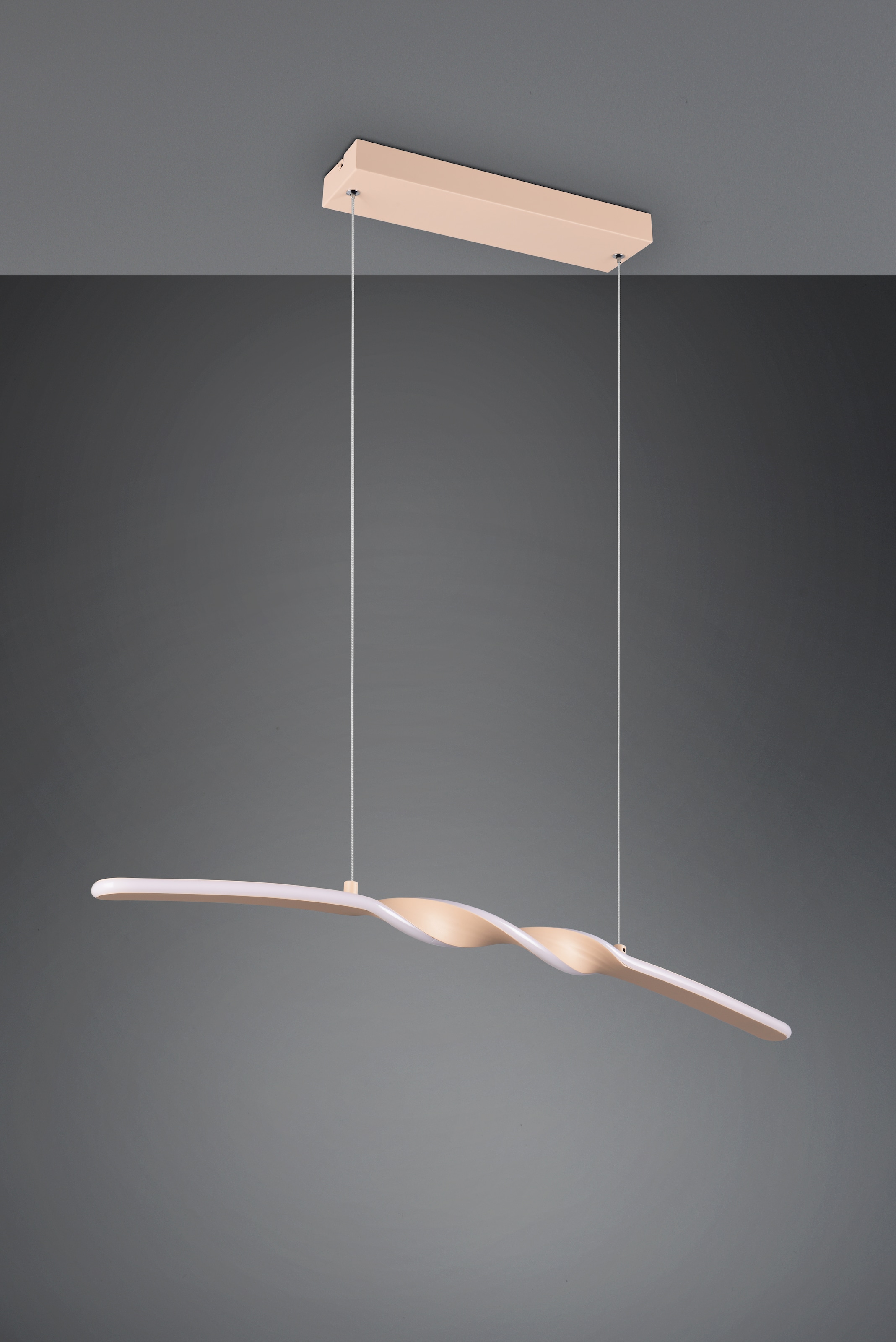 REALITY Leuchten LED Pendelleuchte »GINKO, Hängeleuchte LED 18W 1980 Lumen 3000K warmweiß« LED-Board 1 Stk. Warmweiß Hängelampe Esszimmer, höhenverstellbar bis max 150cm, Breite 79 cm