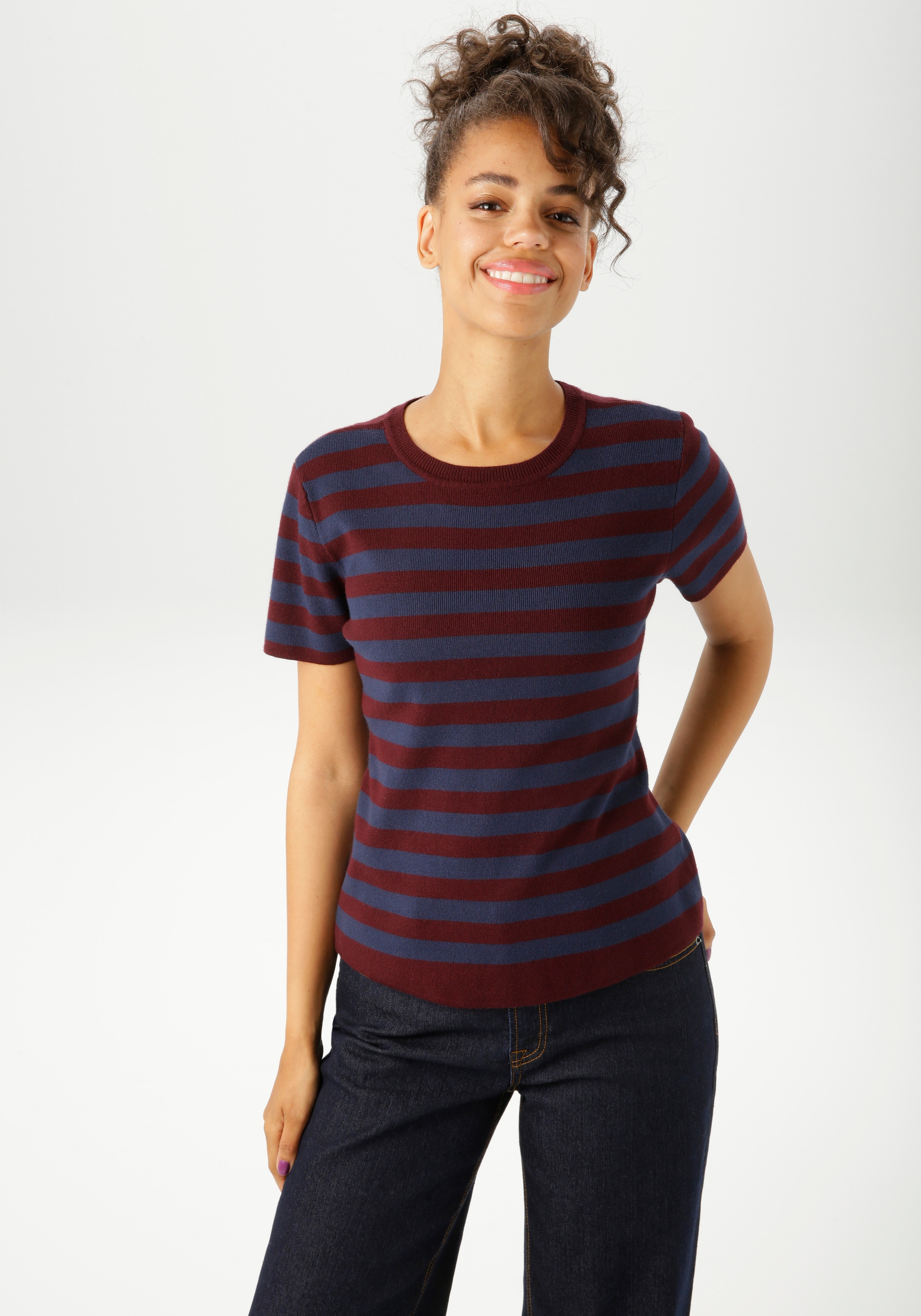 Aniston CASUAL Strickpullover im Streifen-Dessin