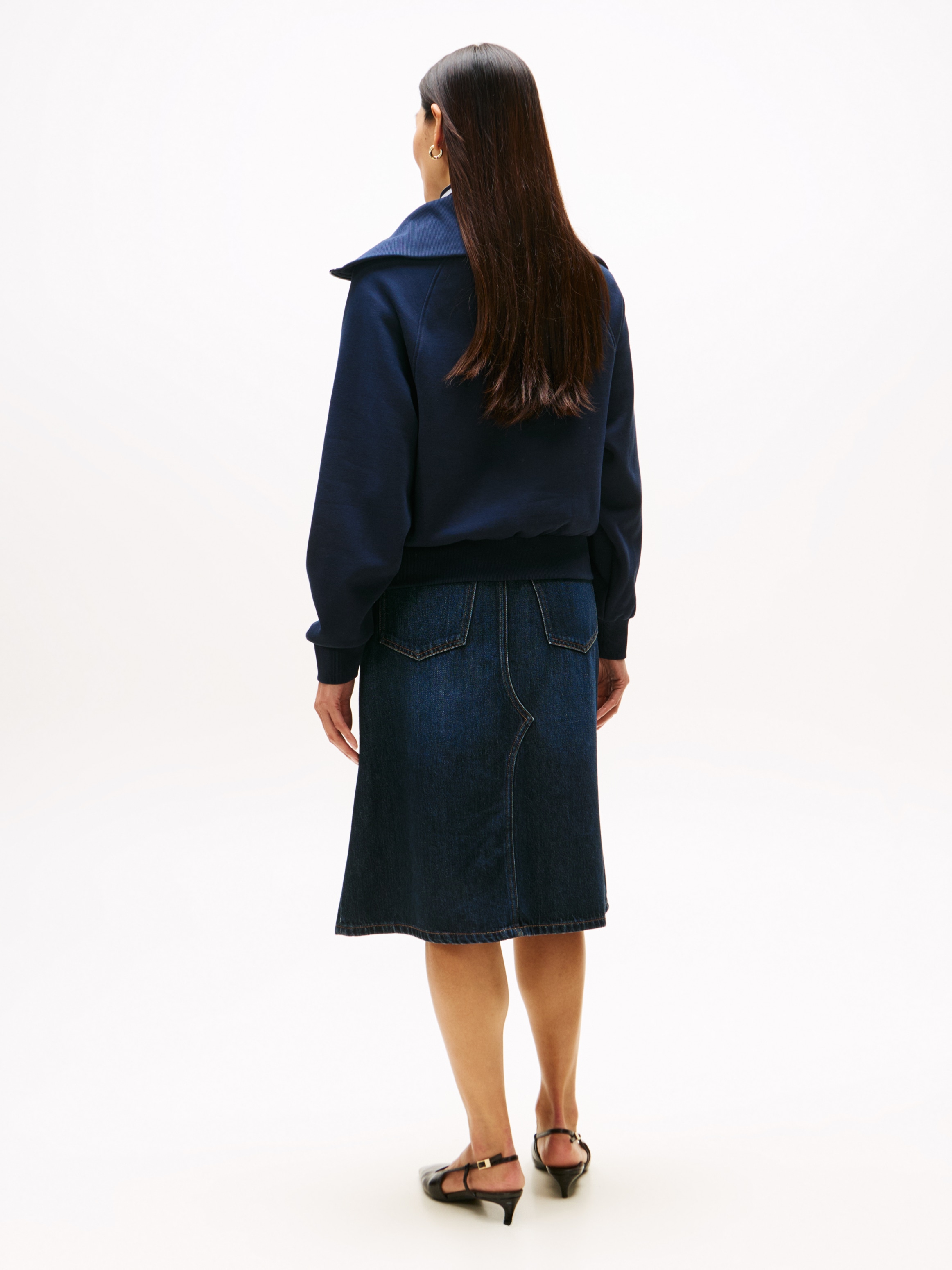 Tommy Hilfiger Sweatshirt »CLASSIC SCRIPT FLEECE HALF-ZIP«
