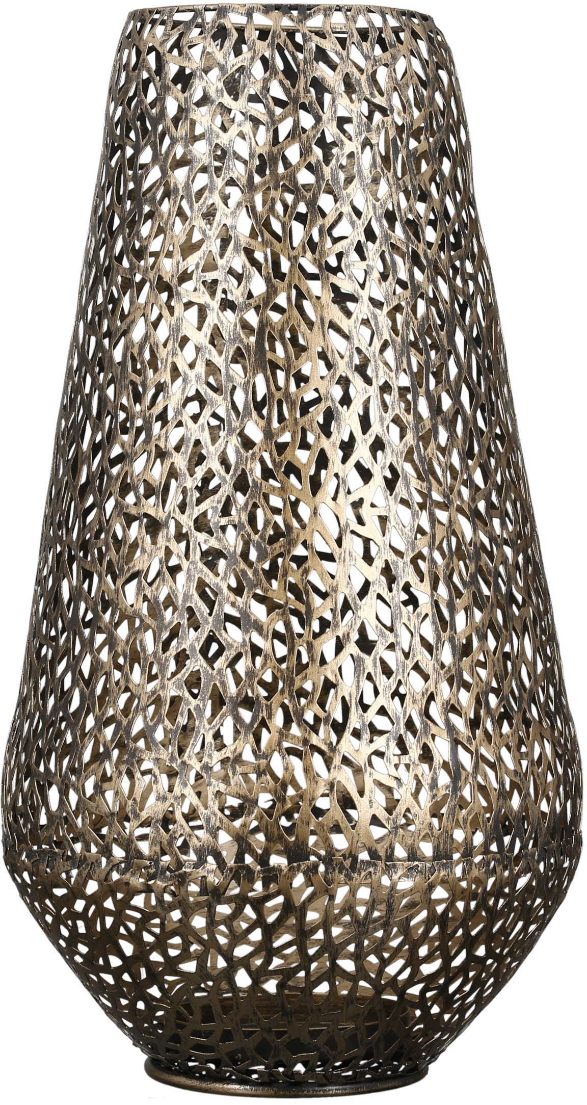 GILDE Windlicht »Purley, Weihnachtsdeko«, (1 St.), aus Metall mit runden  Lochstanzungen, Höhe ca. 46 cm online kaufen | mit 3 Jahren XXL Garantie