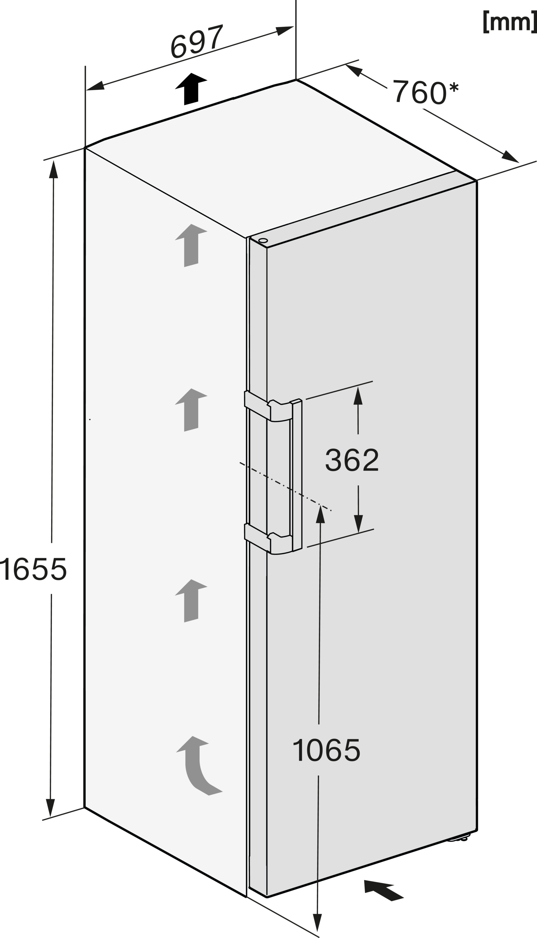 Miele Gefrierschrank »FN 4748 C Weiß«, 165,5 cm hoch, 69,7 cm breit