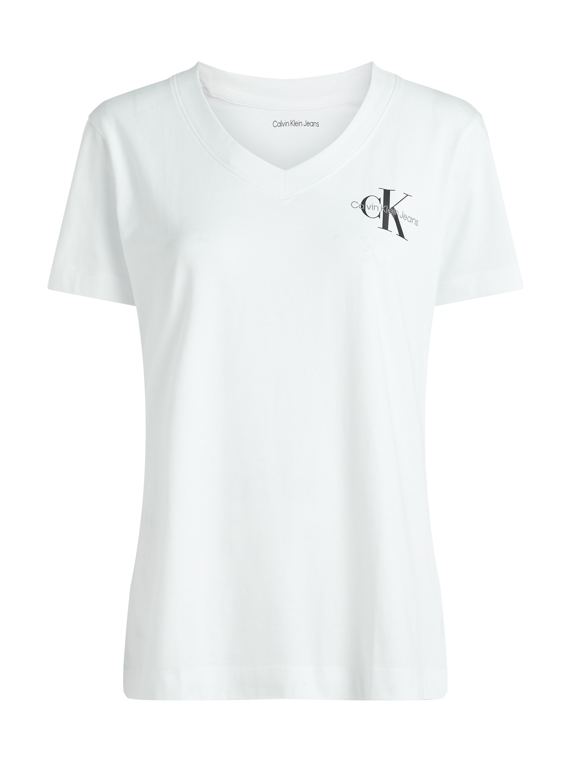 Calvin Klein Jeans Plus T-Shirt »PLUS 2-PACK MONOLOGO V-NECK TEE«, (Packung, 2 tlg.), in großen Größen