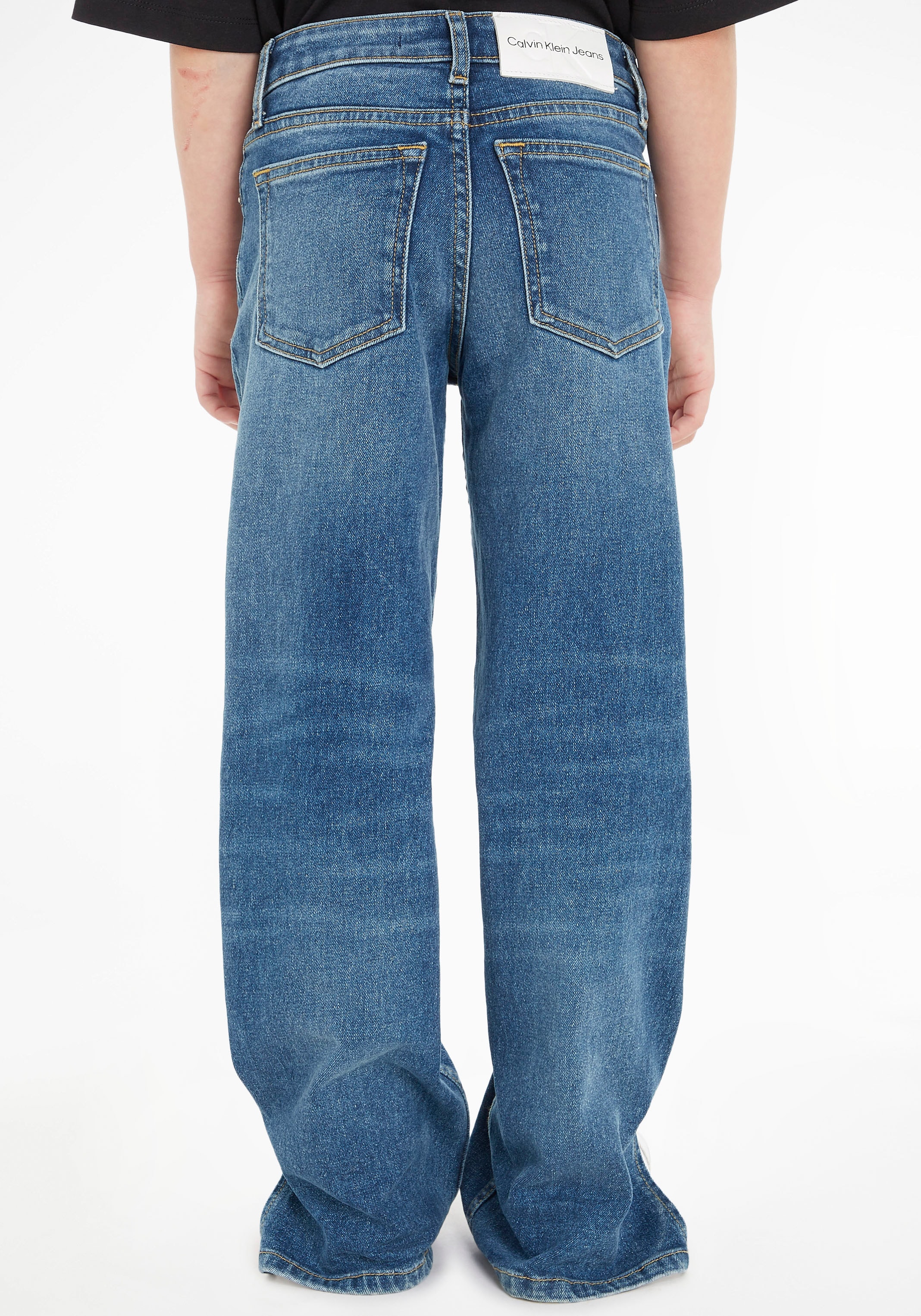Calvin Klein Jeans Stretch-Jeans »HR WIDE LEG MID BLUE« bei ♕ | Weite Jeans