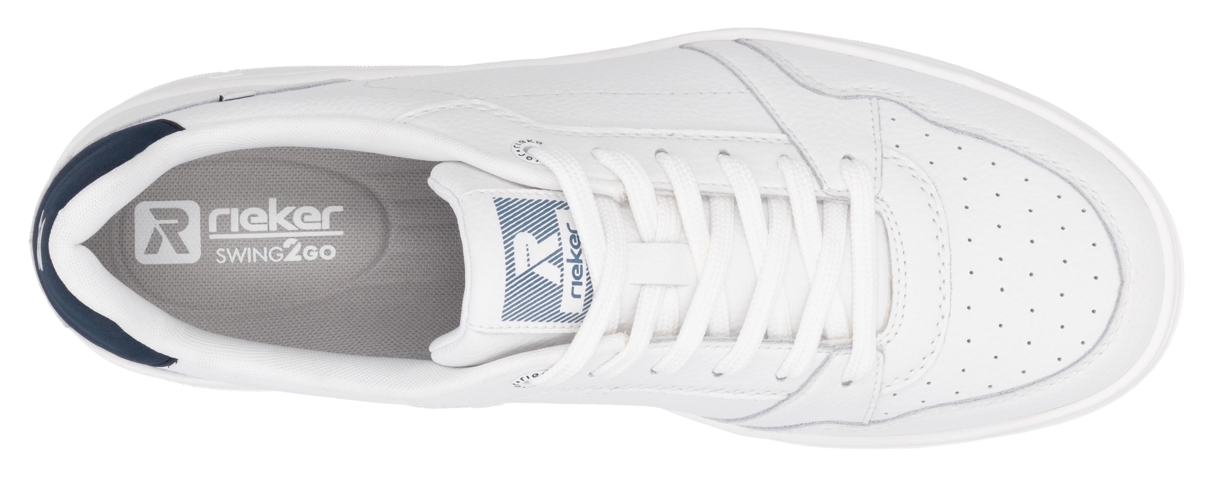 RIEKER Sport Sneaker, Schnürschuh, Freizeitsneaker, Halbschuh mit dezenter Perforation