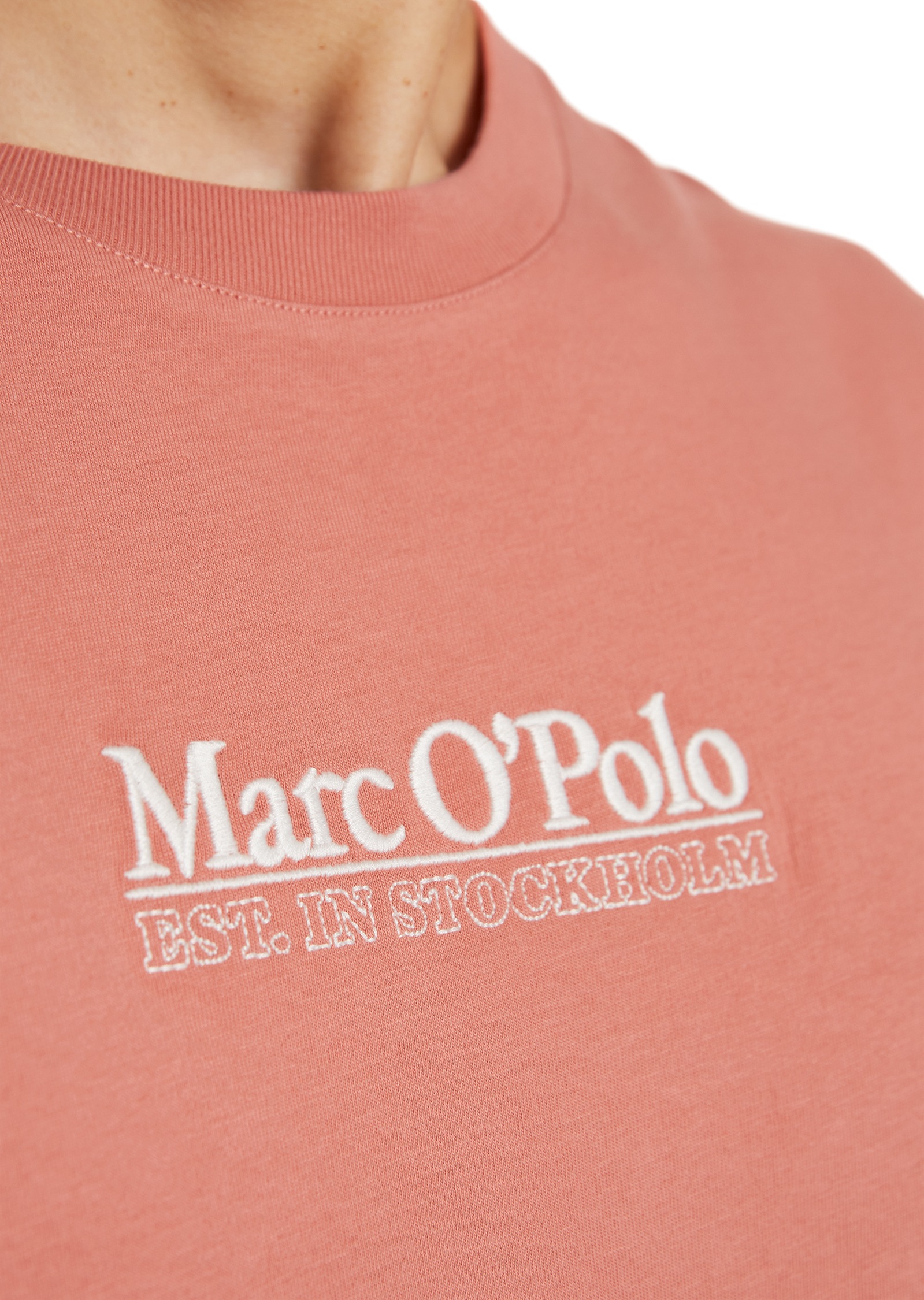 Marc O'Polo T-Shirt, mit großer Label-Stickerei vorne