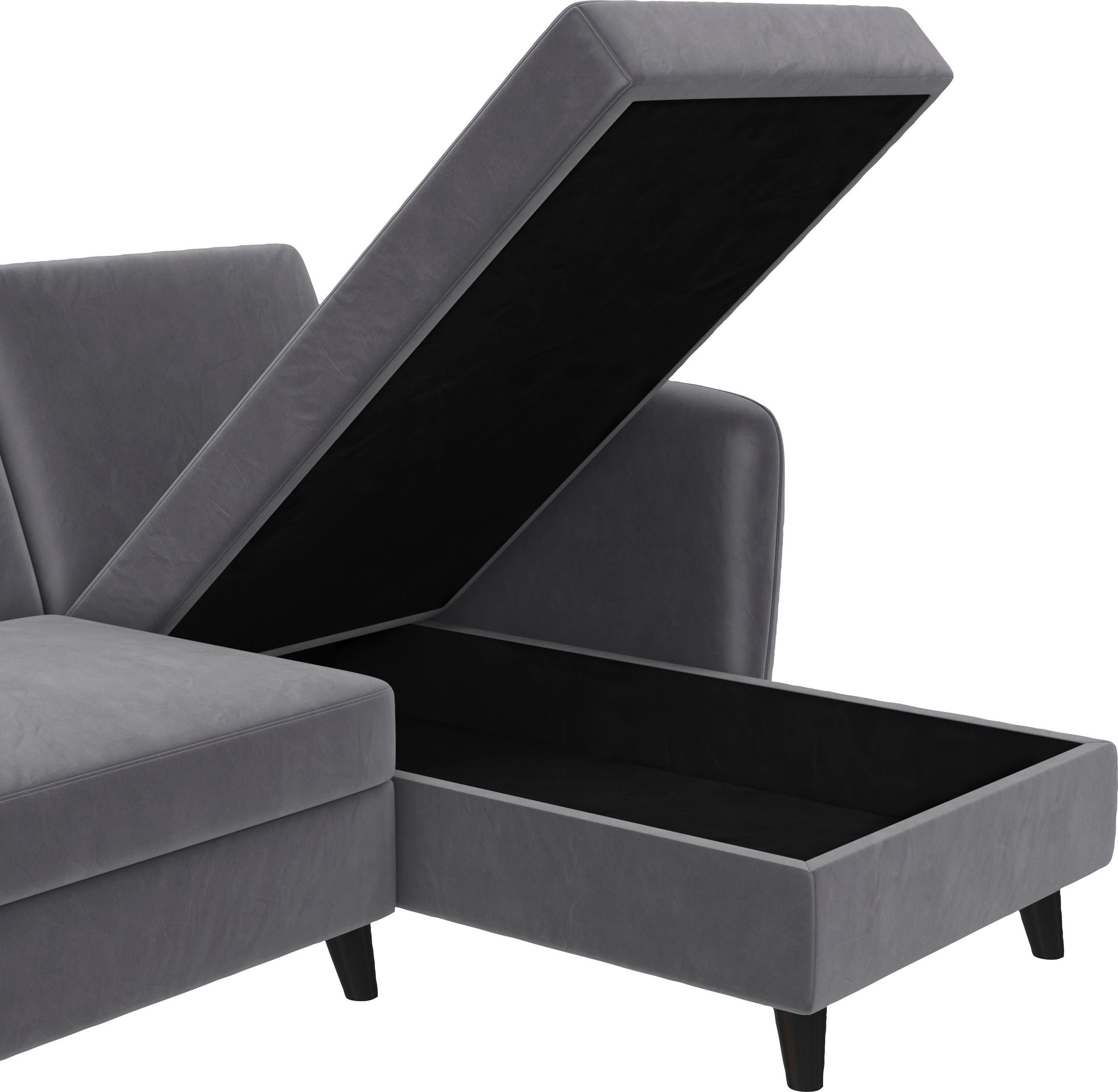 Dorel Home Ecksofa »Perry, L-Form,« Rückenlehne, verschiedene Farbvarianten, Sitzhöhe 43 cm, Breite 219 cm