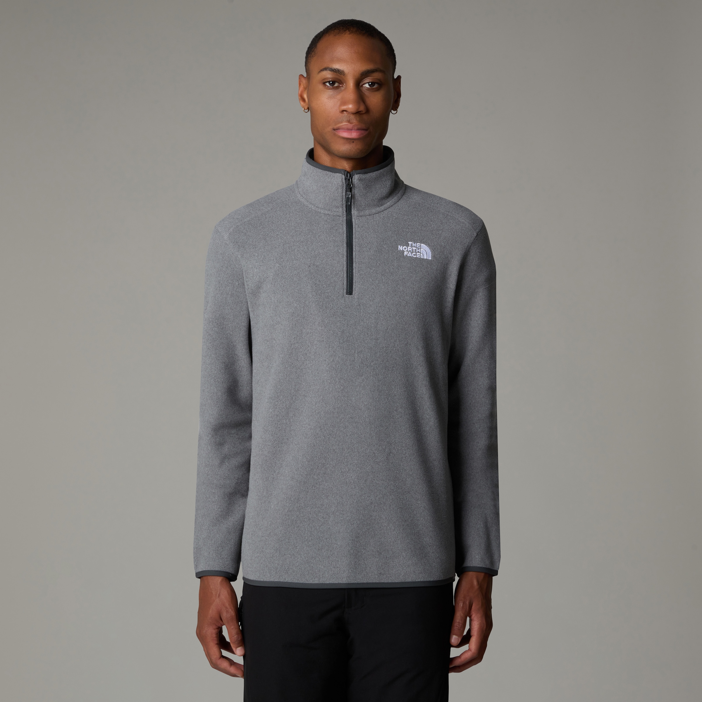 The North Face Fleecepullover »M 100 GLACIER 1/4 ZIP - EU«, (1 tlg.), mit dezenten Logostickereien