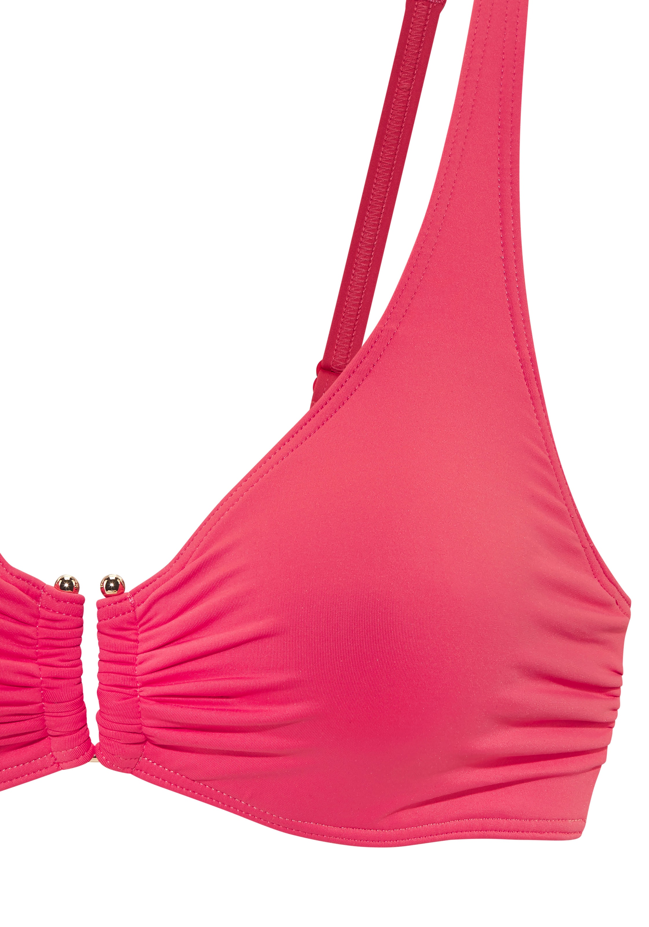 LASCANA Bügel-Bikini-Top »Italy«, mit goldfarbigen Accessoire
