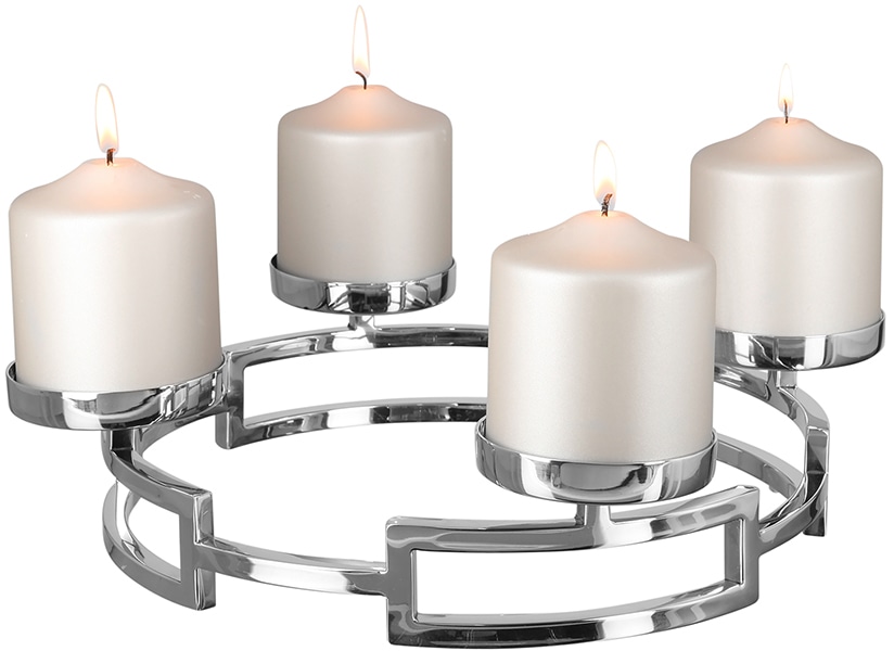 Fink Kerzenleuchter »HOMMAGE, (1 Edelstahl, Adventsleuchter kaufen bequem Weihnachtsdeko«, St.), 4-flammig, aus