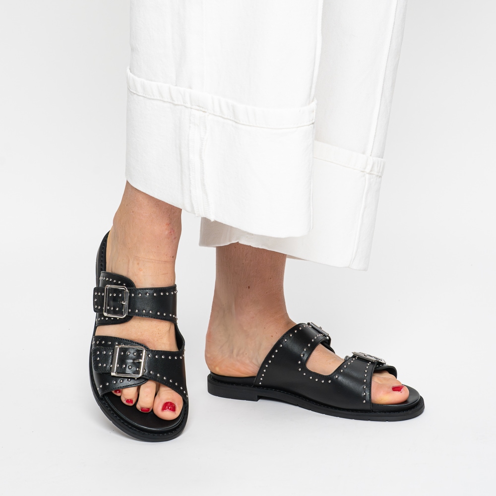 Ara Pantolette »ELBA«  Blockabsatz, Schlupfschuh mit kleinen Nieten verziert, G-Weite (=weit)