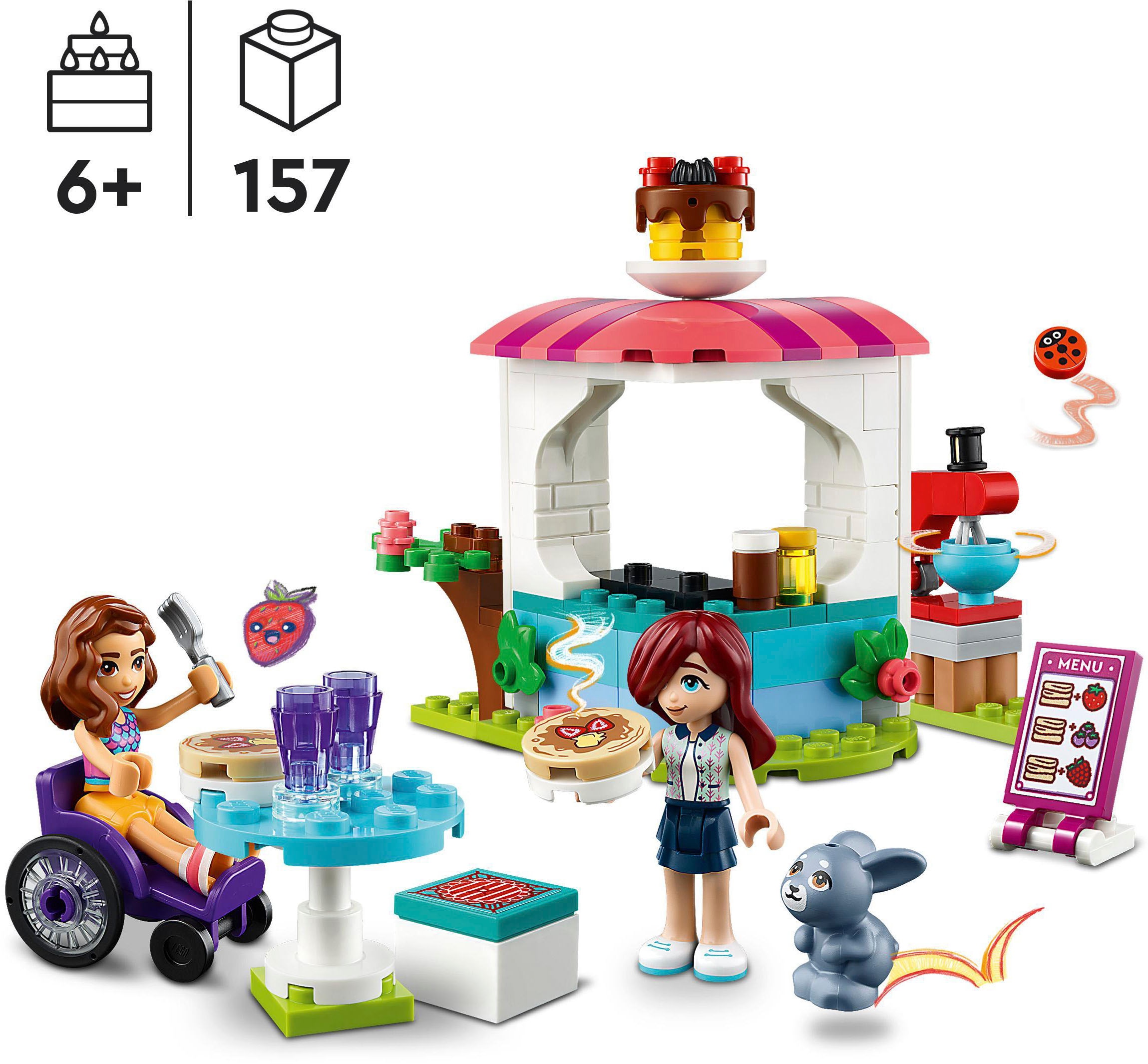 LEGO® Konstruktionsspielsteine »Pfannkuchen-Shop (41753), LEGO® Friends«, (157 St.), Made in Europe