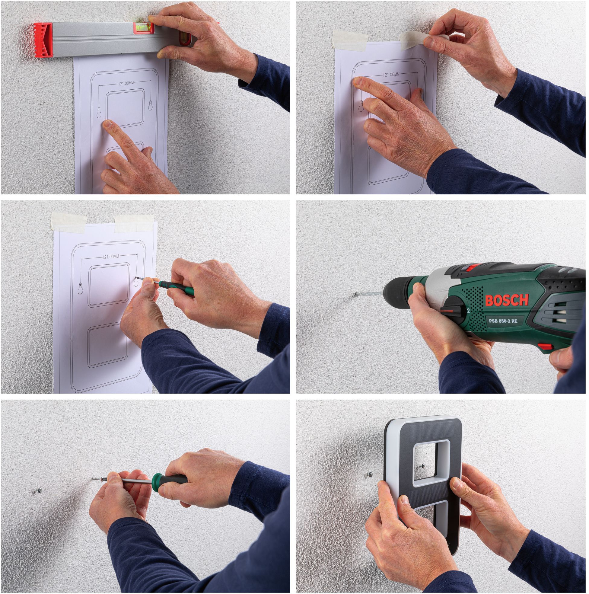 Paulmann LED Außen-Wandleuchte »Solar Hausnummer« LED-Modul 1 Stk. Warmweiß LED-Modul, Hausnummern, Buchstaben wählbar, Akku wechselbar