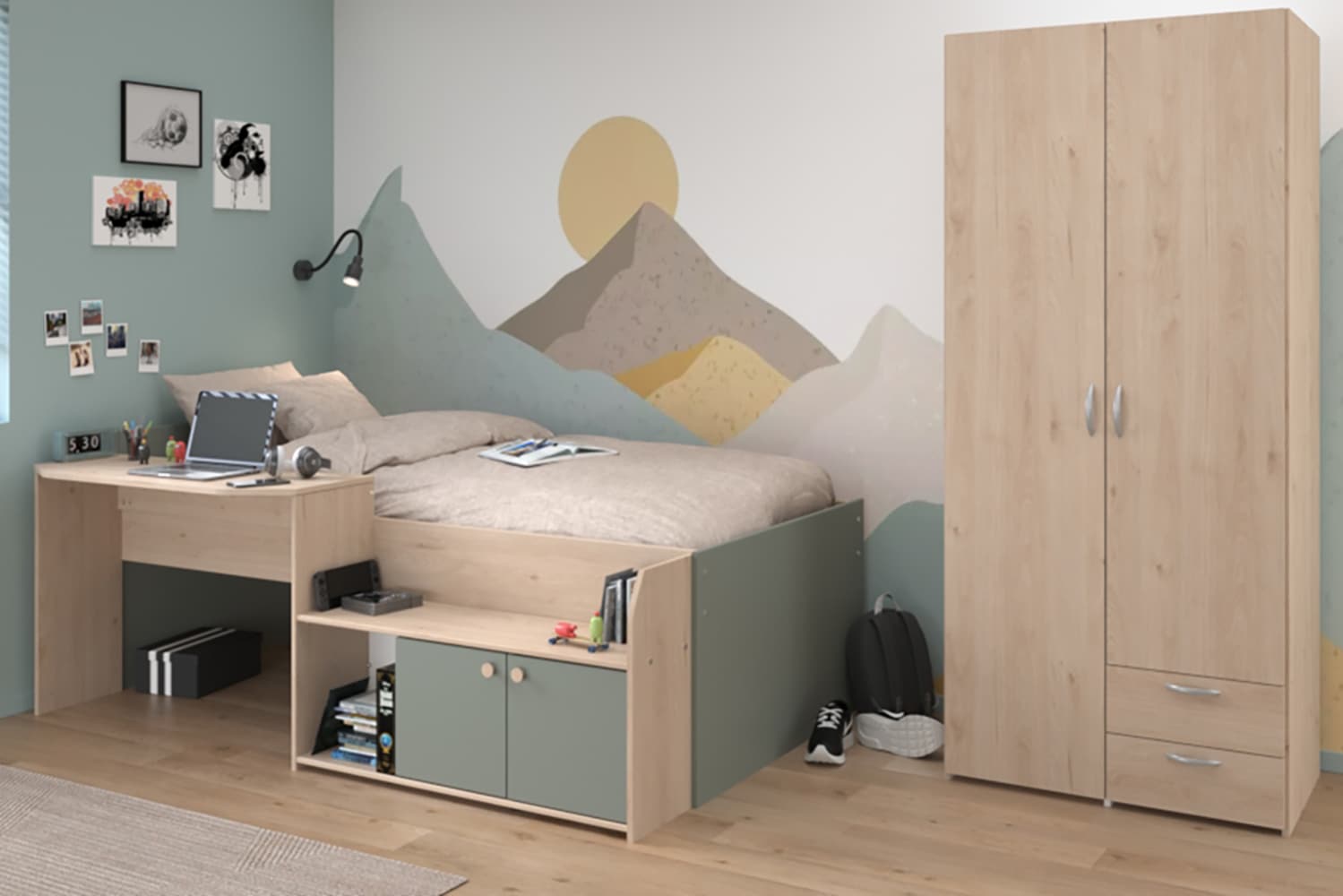 Parisot Jugendzimmer-Set »Jade 11« Set, 2 tlg. Mit Schreibtischplatte und Kommode