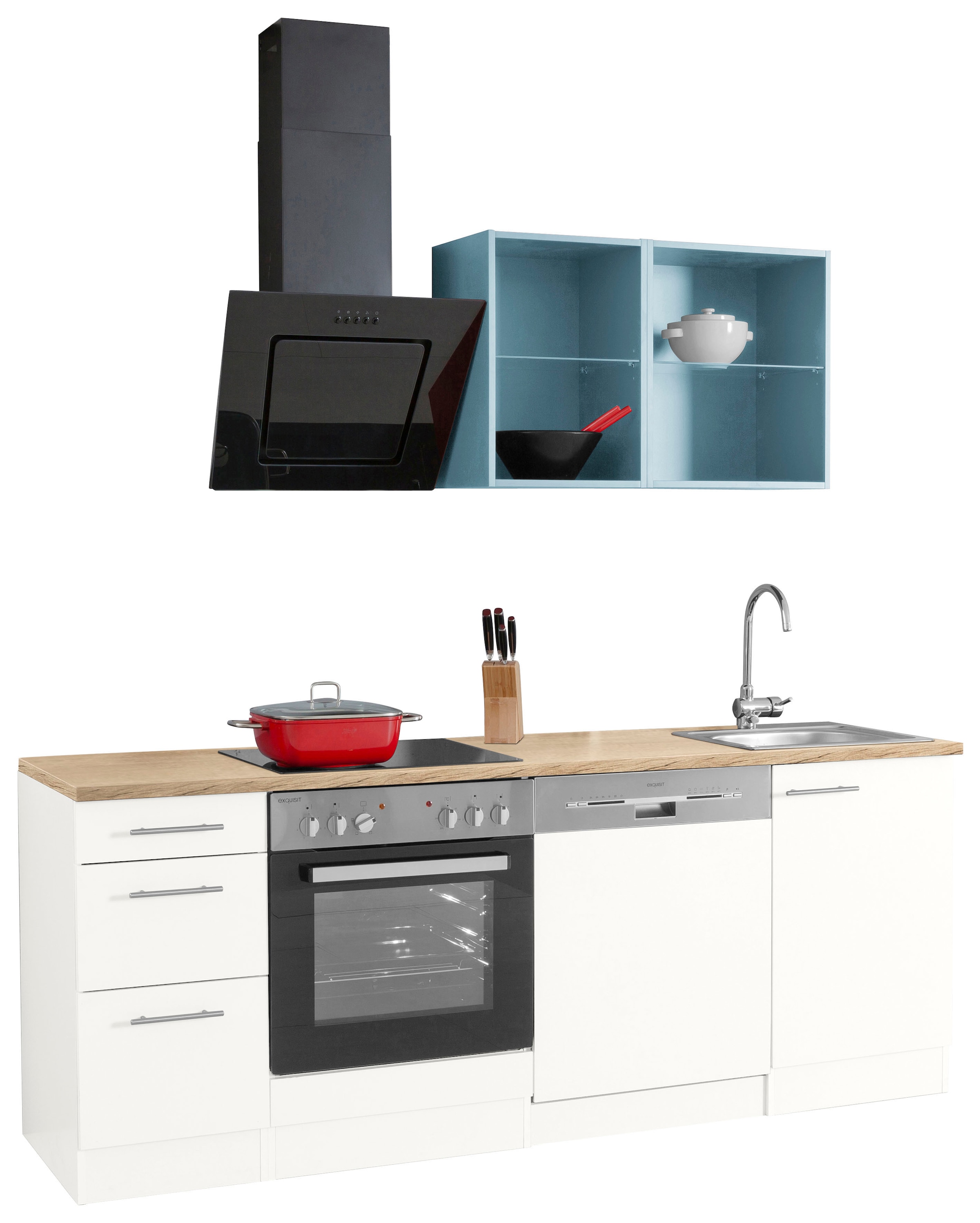 Küchenzeile OPTIFIT Breite bestellen 210 E-Geräte, »Mini«, auf Rechnung ohne cm