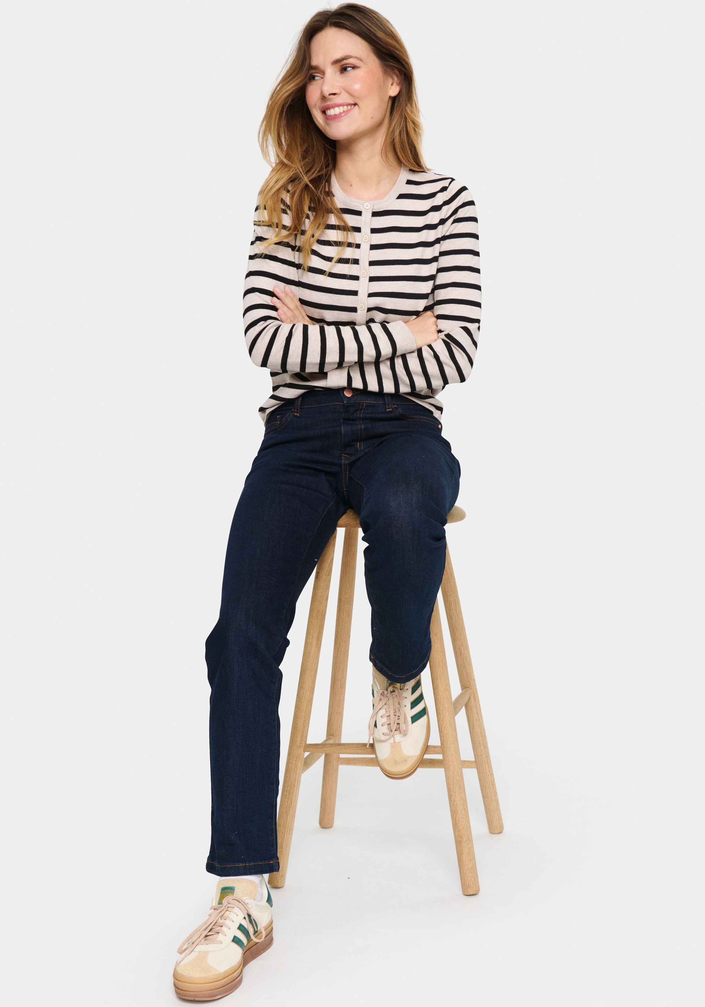 Saint Tropez Strickjacke »MilaSZ Striped Cardigan«