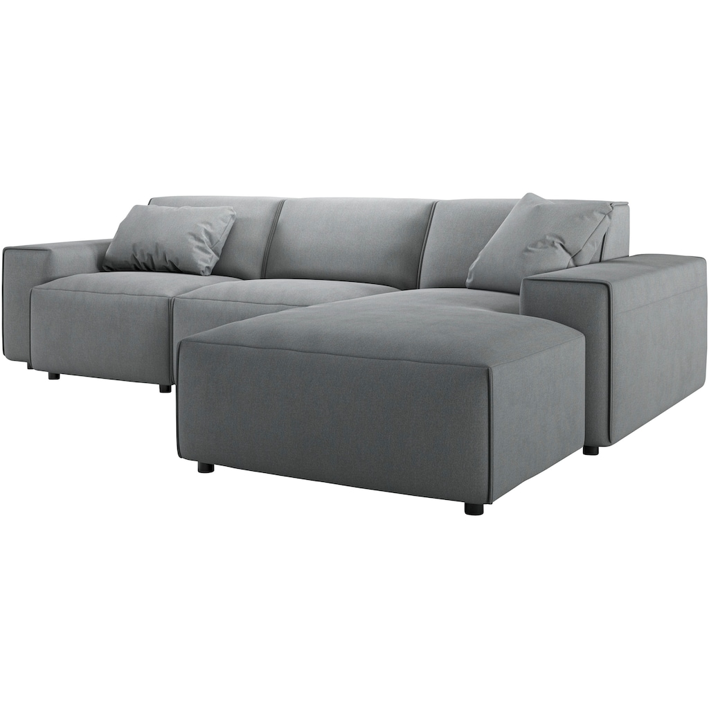 andas Ecksofa »Glimminge«, Breite 264, auch in Breitcord + Easy care-Bezug, Zierkissen