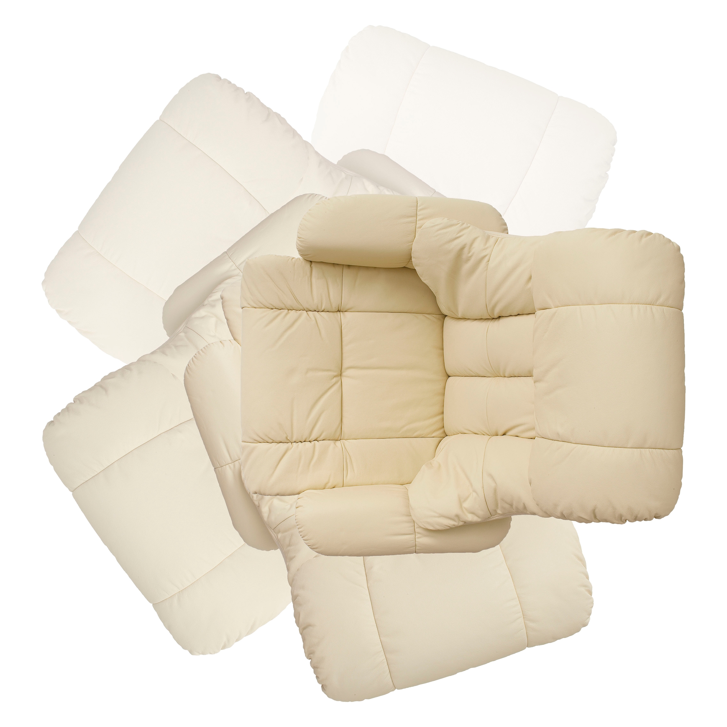 MCA furniture Relaxsessel »Calgary«, Fernsehsessel 360°drehbar inkl. Hocker mit Lederbezug