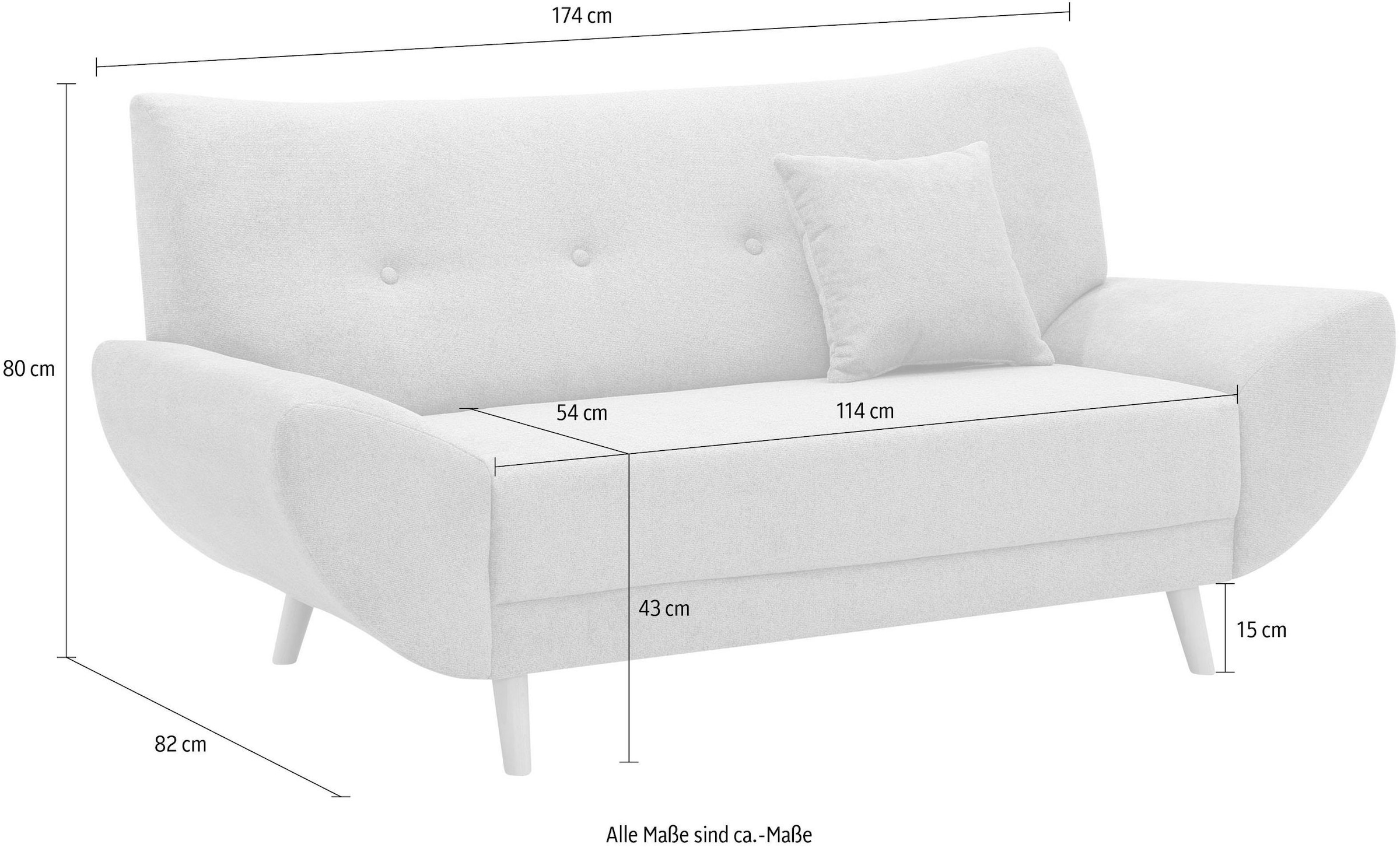 Home affaire Polstergarnitur »Basta« 3 Stk. tlg. Komfortable Wellenunterfederung