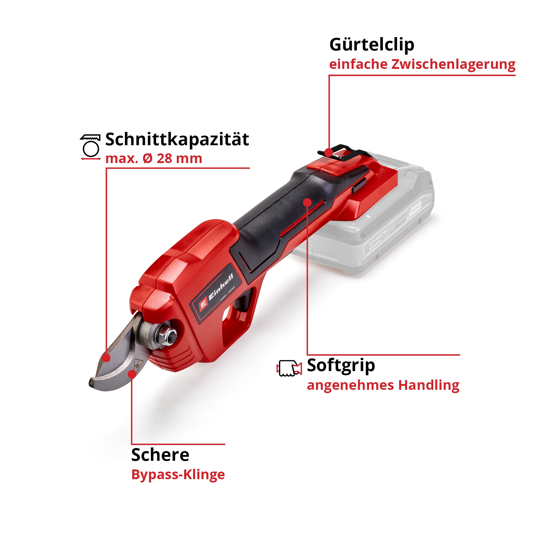 Einhell Akku-Astschere »GE-LS 18 Li-Solo«, (1 St.)