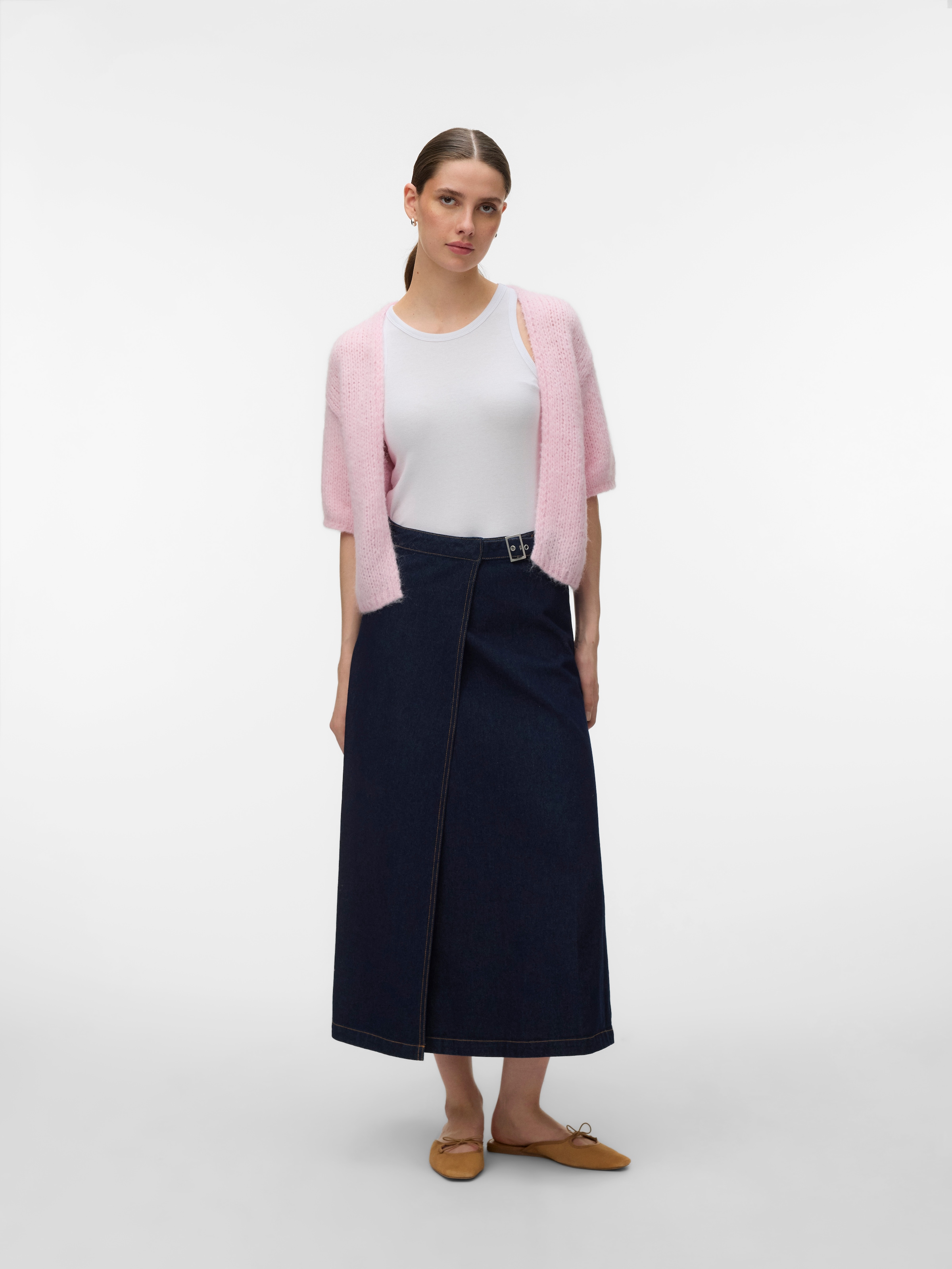 Vero Moda Strickjacke »VMMAYBE 2/4 OPEN CARDIGAN NOOS« Kunstfaser
