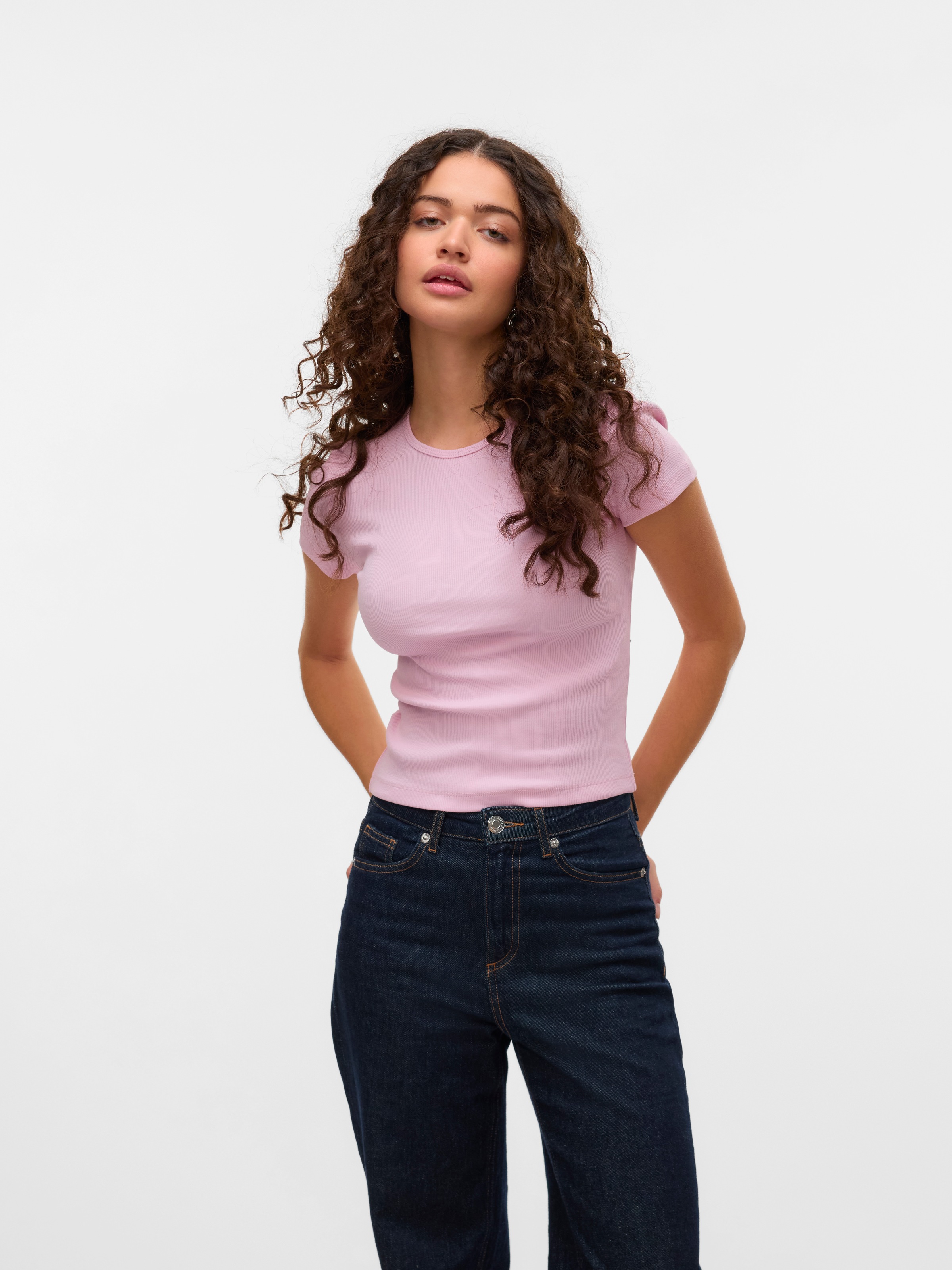 Vero Moda Rundhalsshirt »VMCHLOE SS SHORT TOP JRS NOOS«