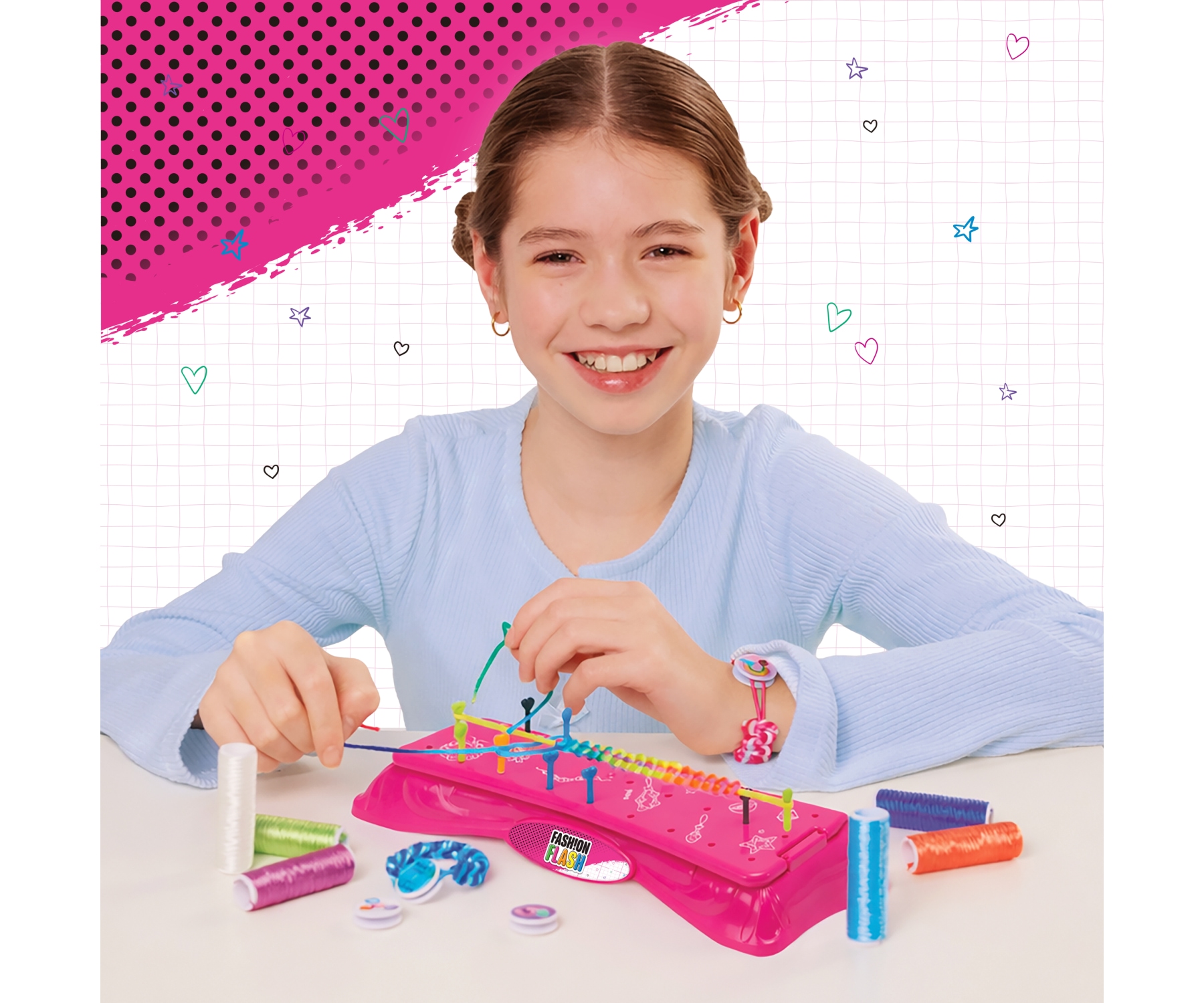 SIMBA Kreativset »Fashion Flash Bunte Ambänder Flechtset«