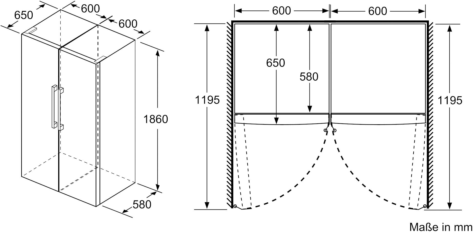 BOSCH Kühlschrank 4 »KSV36VLEP« 186 cm hoch 60 cm breit VitaFresh Schublade, LED-Licht, Super Kühlen, Easy Access Shelf