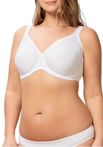 Bügel-BH »Modern Soft+Cotton W«, Cup B-F, mit dezentem Streifenmuster, Basic Dessous