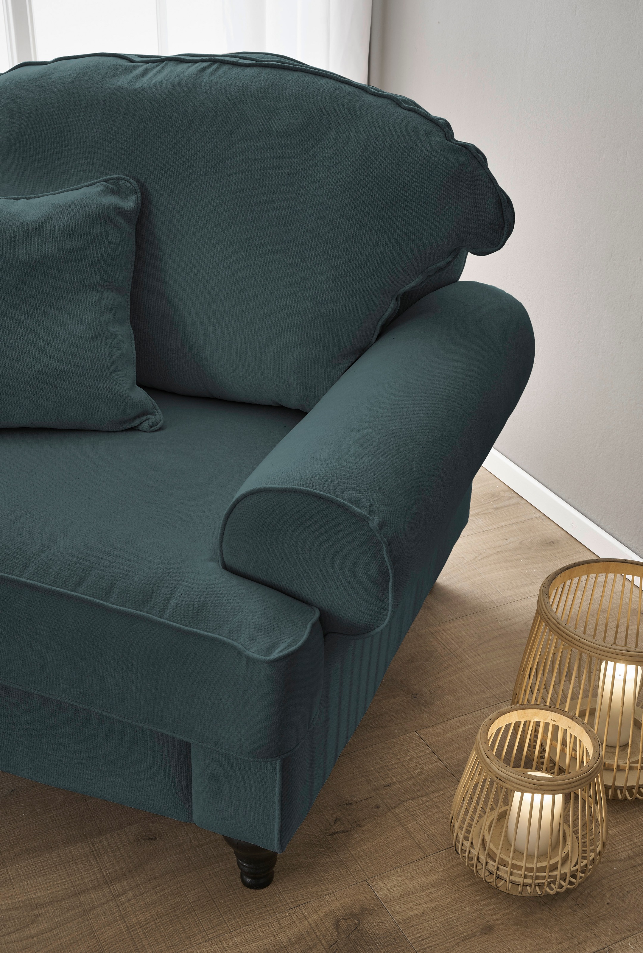 Home affaire Sessel »WESTMINSTER«, (Set, 2 St., 1Sessel, 1 Hocker), mit Federkern-Polsterung