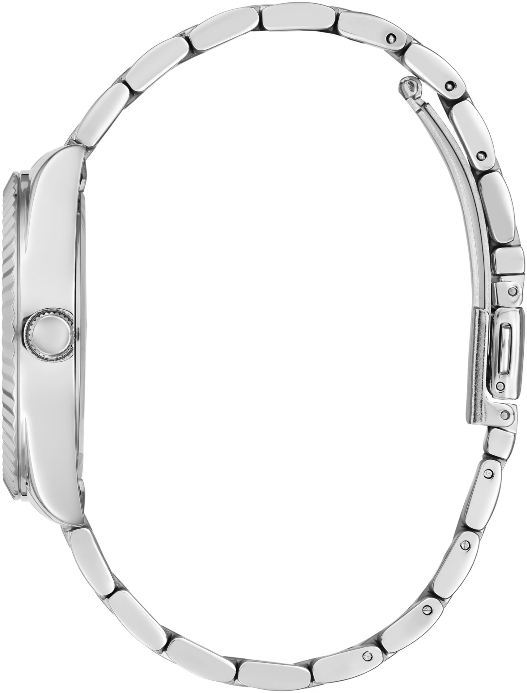 Guess Quarzuhr »LUNA« Armbanduhr, Damenuhr, Edelstahlarmband, analog