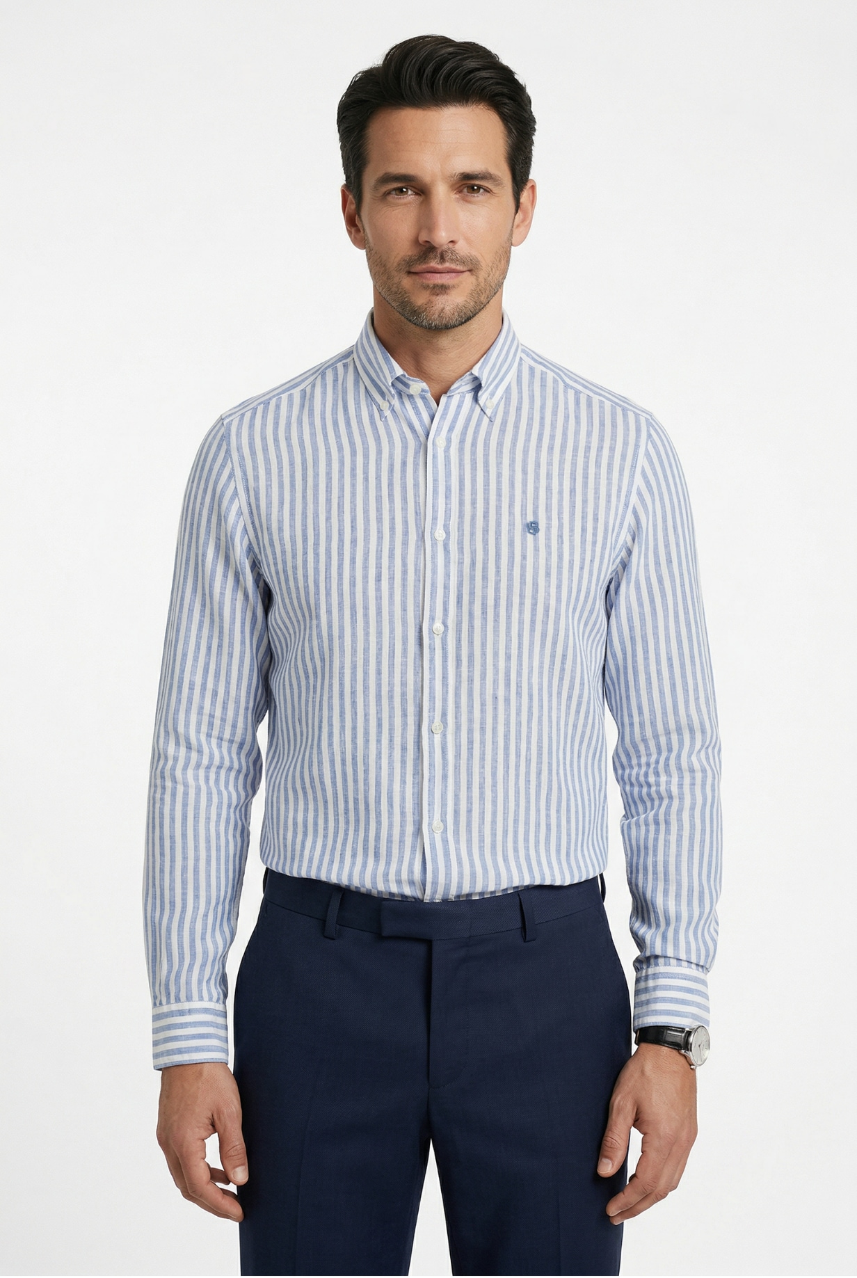 BOSS Leinenhemd »LIAM« 100% Leinen Premium Sommerhemd, Button-Down-Kragen, regular fit