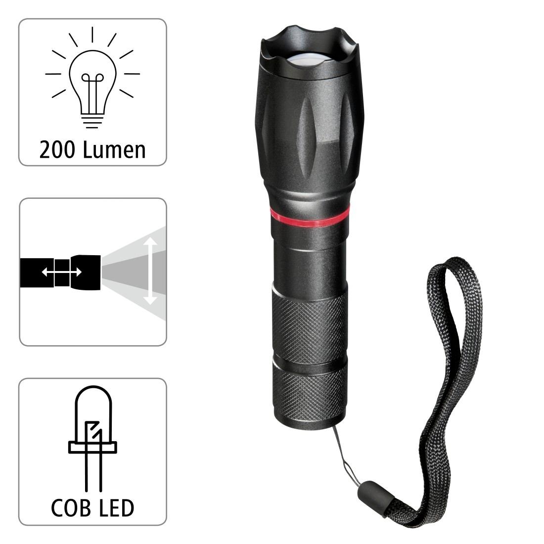 Hama LED Taschenlampe 200 »LED-Taschenlampe Lumen« Pro\