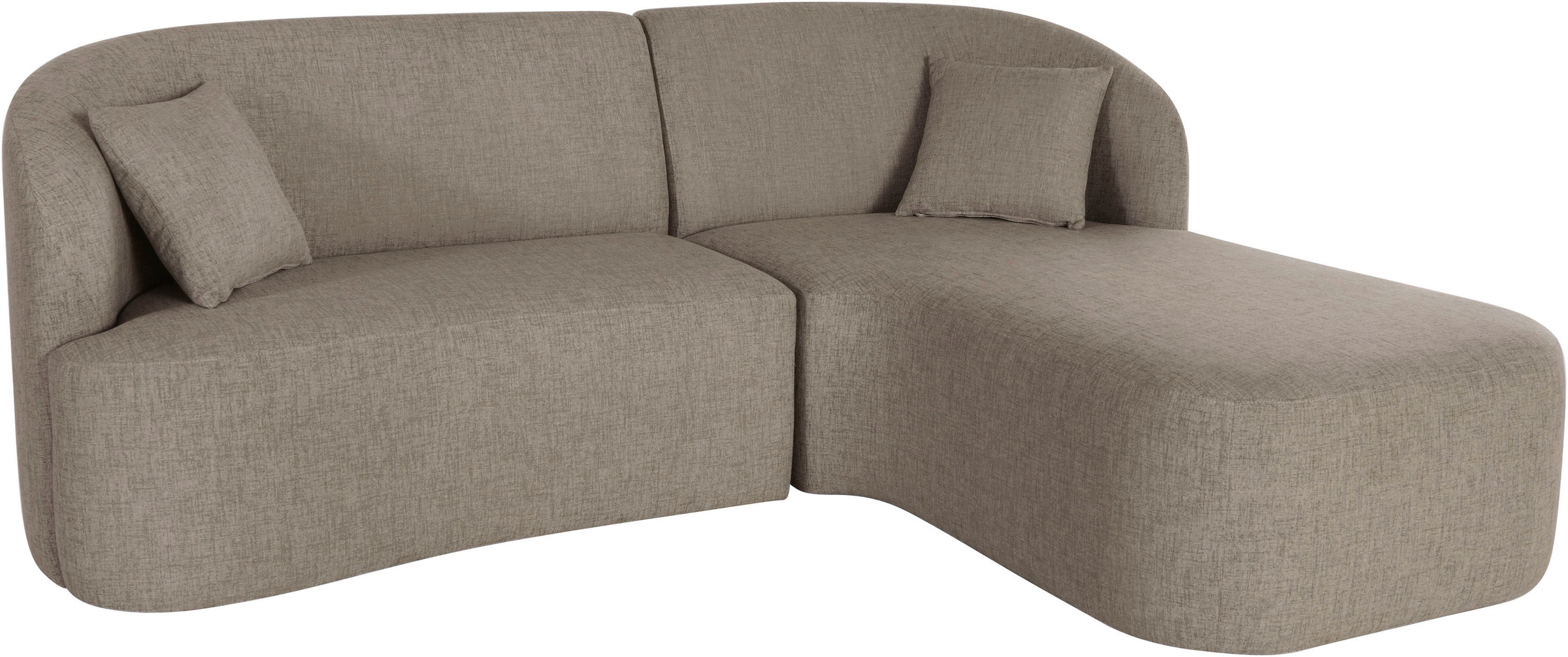 LeGer Home by Lena Gercke Ecksofa »Dilara L-Form«, gerundete Rückenlehne und Front, in 3 Bezugsqualitäten