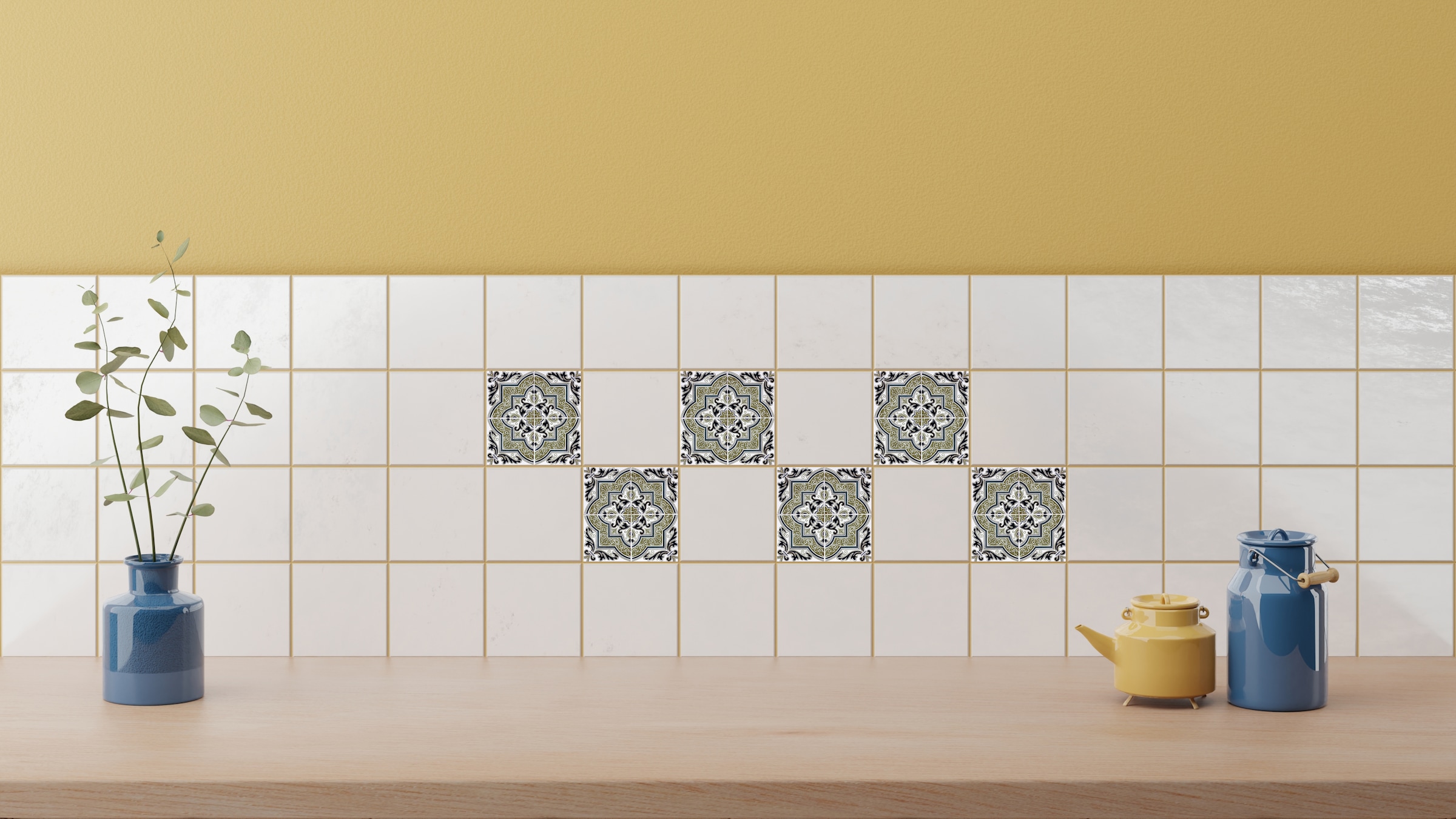 Home affaire Fliesenaufkleber »Ornamente« Stickerfliesen, selbstklebend, Sticker, 12er Set