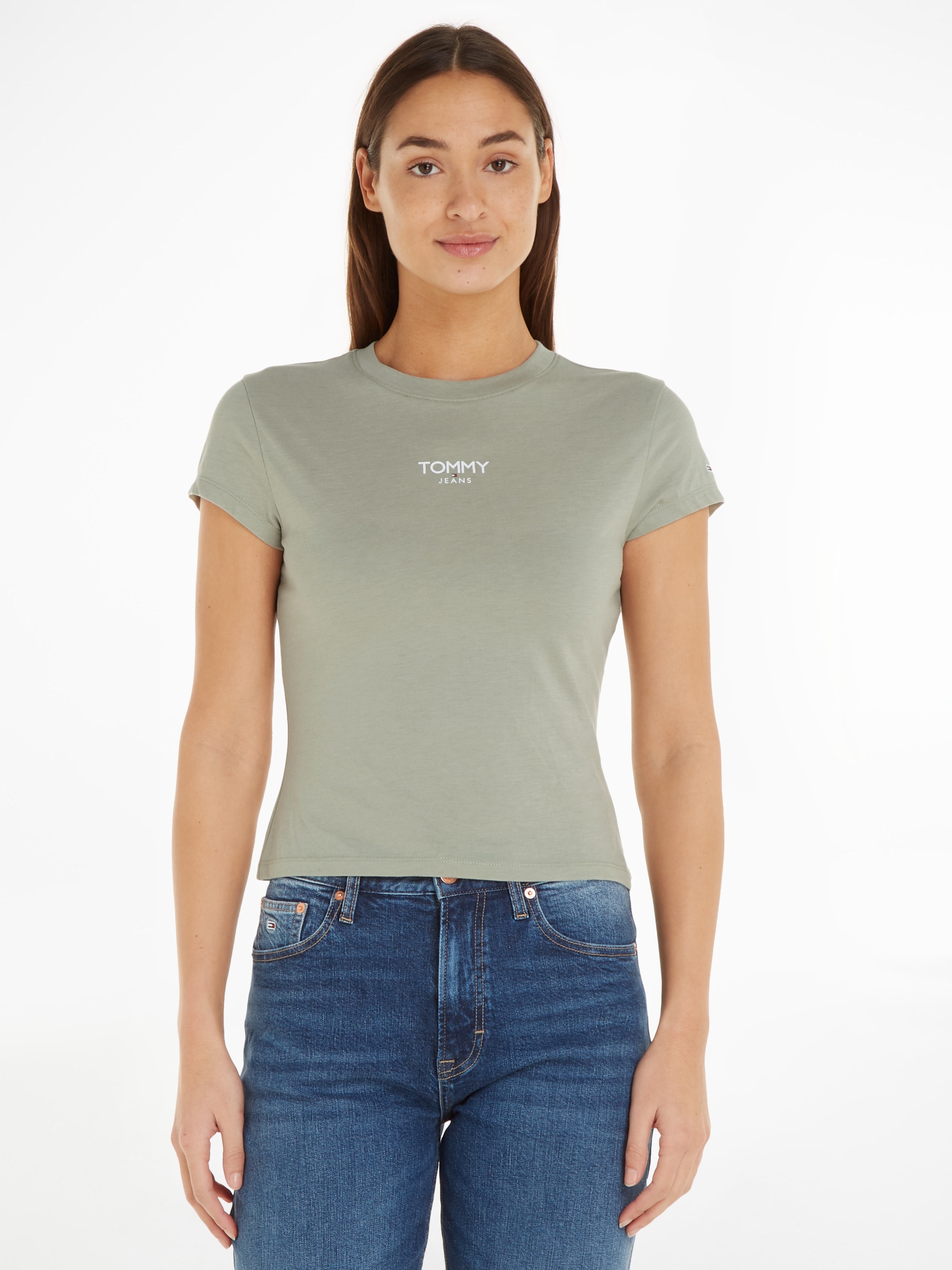 Tommy Jeans T-Shirt »TJW BBY ESSENTIAL LOGO 1 SS«, mit Tommy Jeans Logo bei  ♕