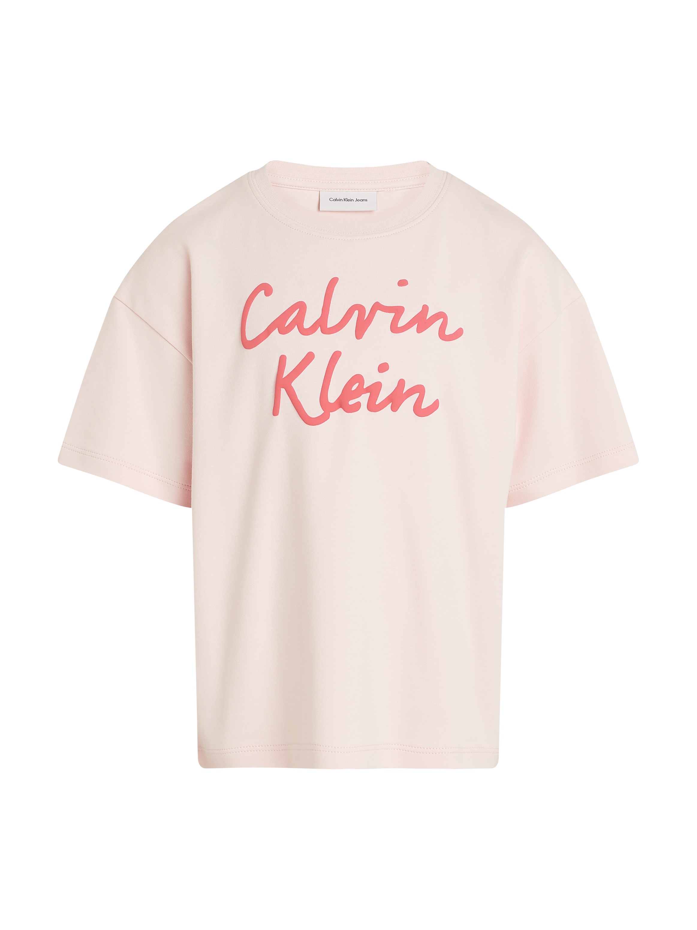 Calvin Klein Jeans T-Shirt »SCRIPT LOGO BOXY SS T-SHIRT«, mit großem Logo