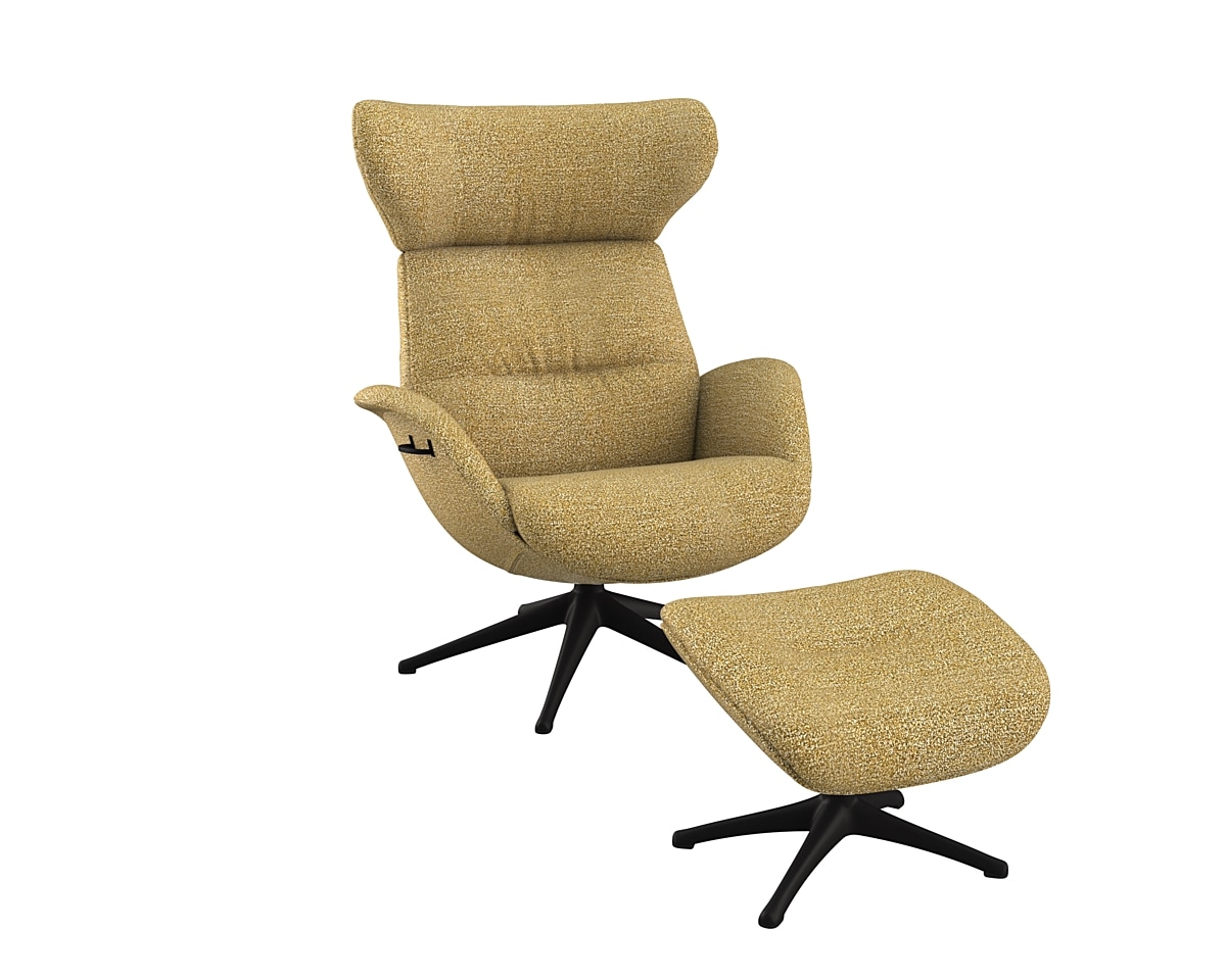 FLEXLUX Relaxsessel »Relaxchairs More«, Premium Komfort, Rücken- & Kopfteilverstellung, drehbar, Fuß schwarz