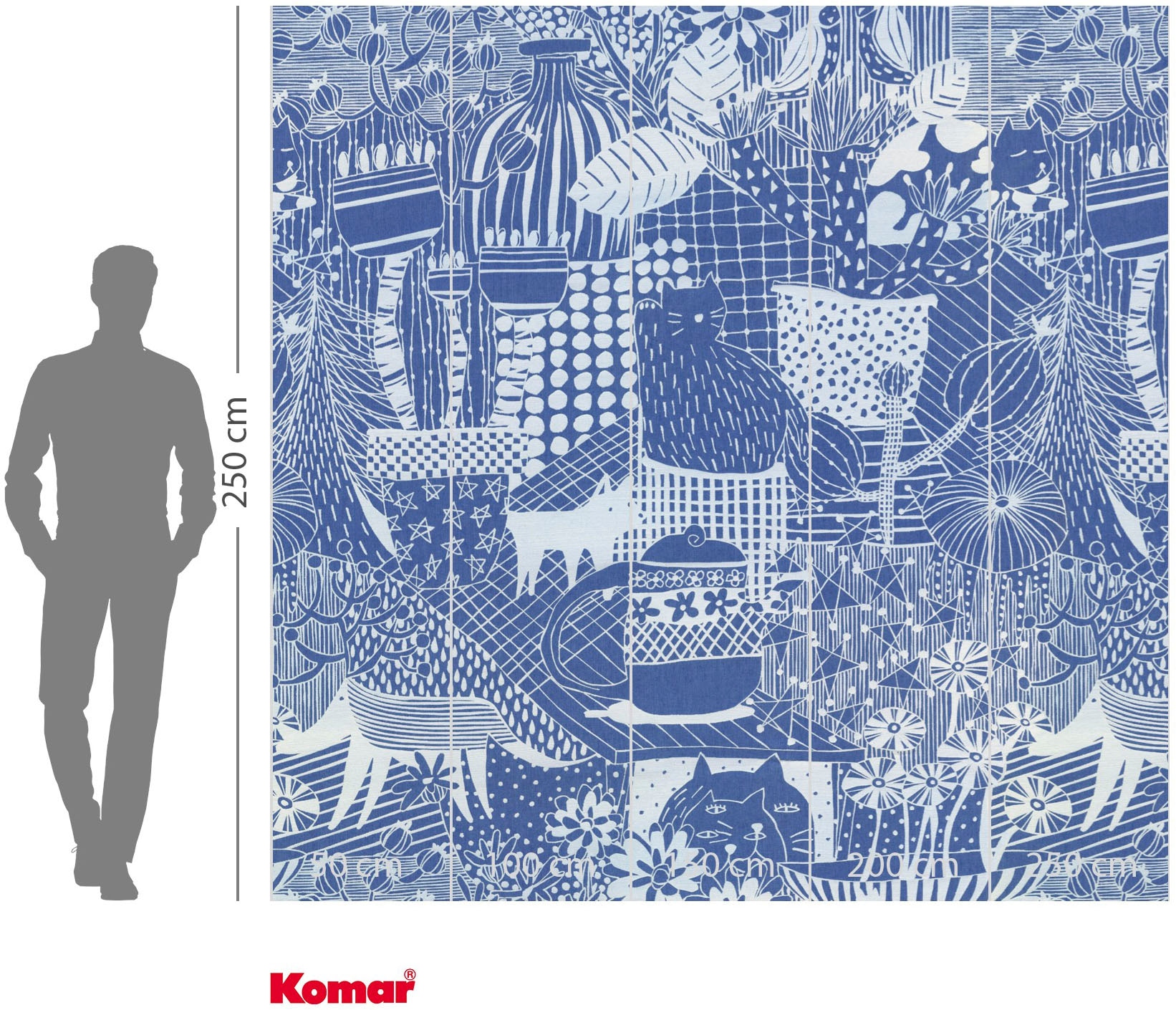 Komar Fototapete »Vlies Fototapete - Feline Mirage - Größe 250 x 250 cm« Motiv | bedruckt glatt