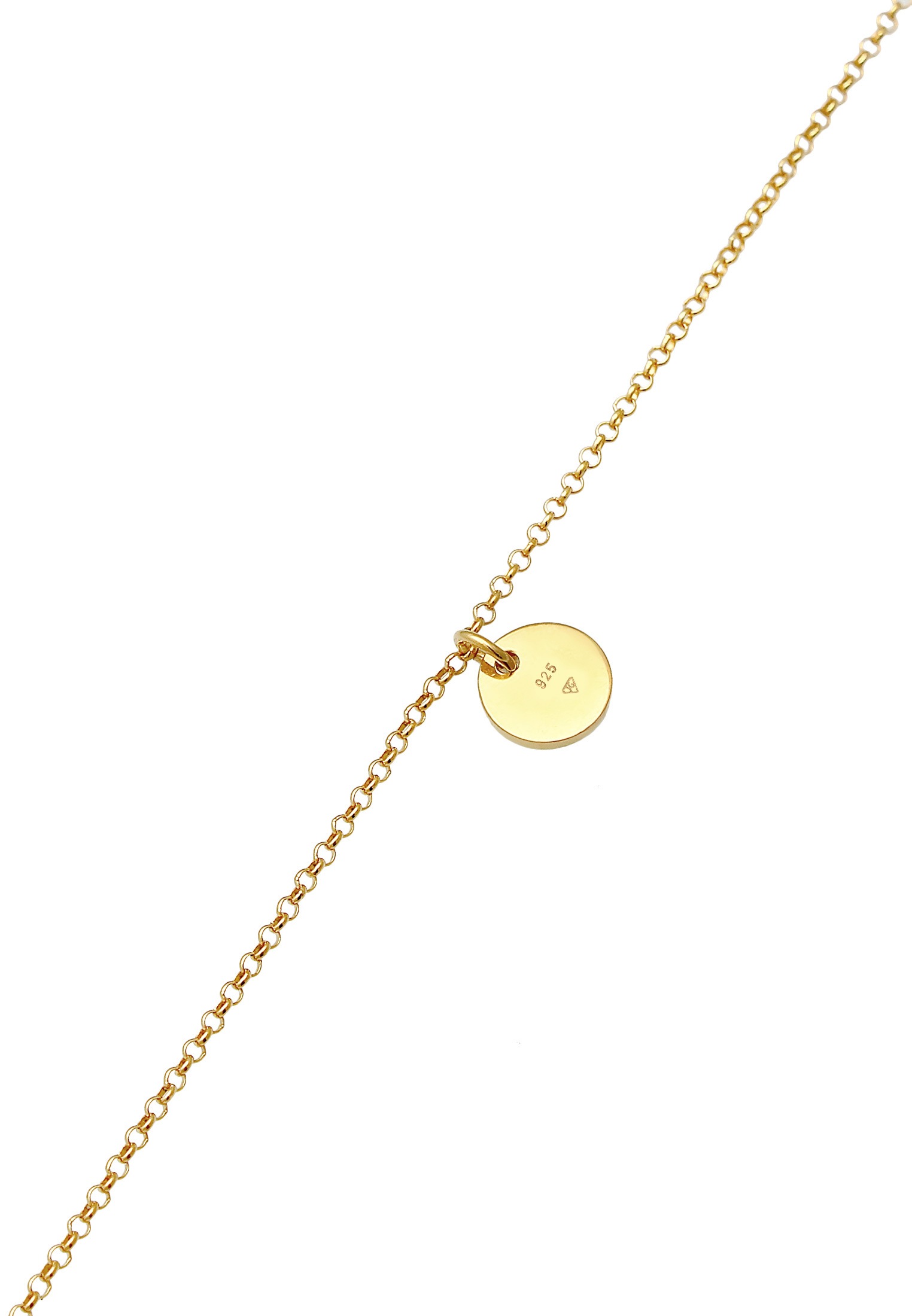 Elli Armkette »Armband Plättchen Rund Coin Basic Trend Geo 925 Silber«